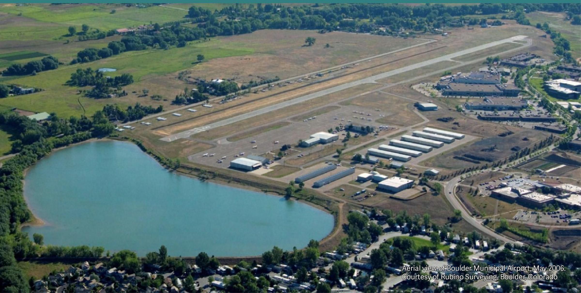 Boulder Municipal Airport aerial view.