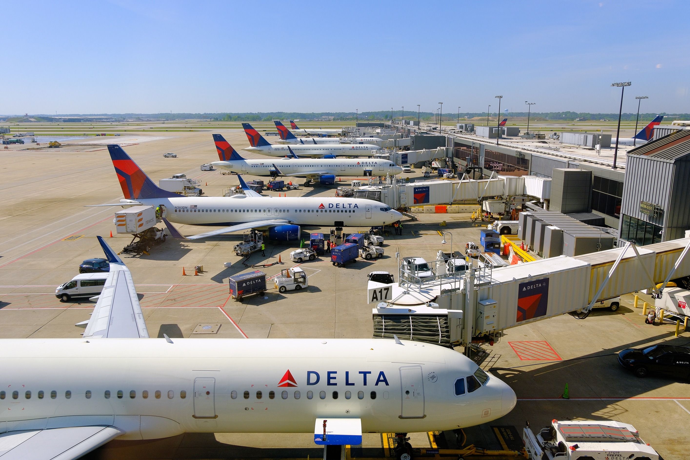 Delta Air Lines aircraft at ATL shutterstock_2305806895