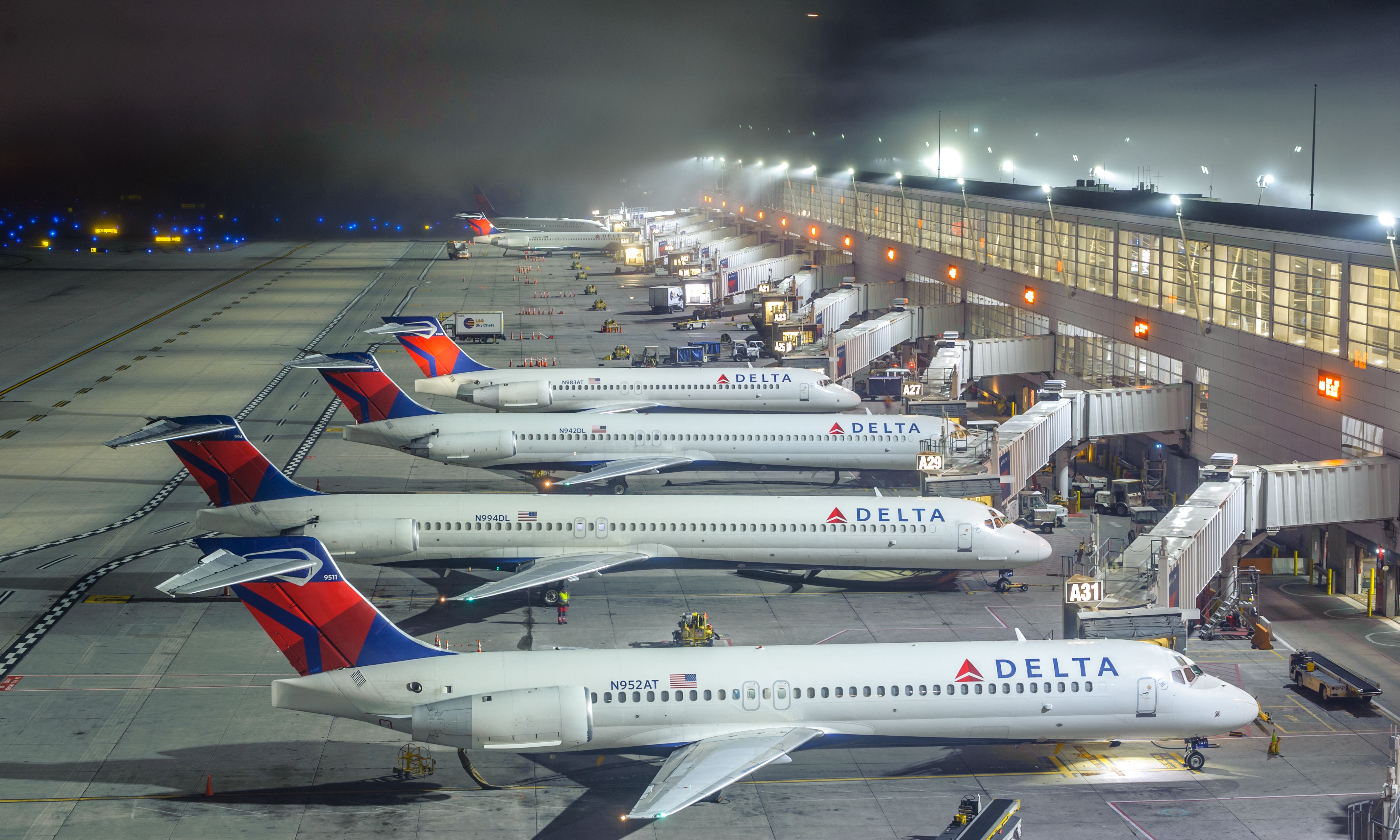 Delta Air Lines aircraft at DTW