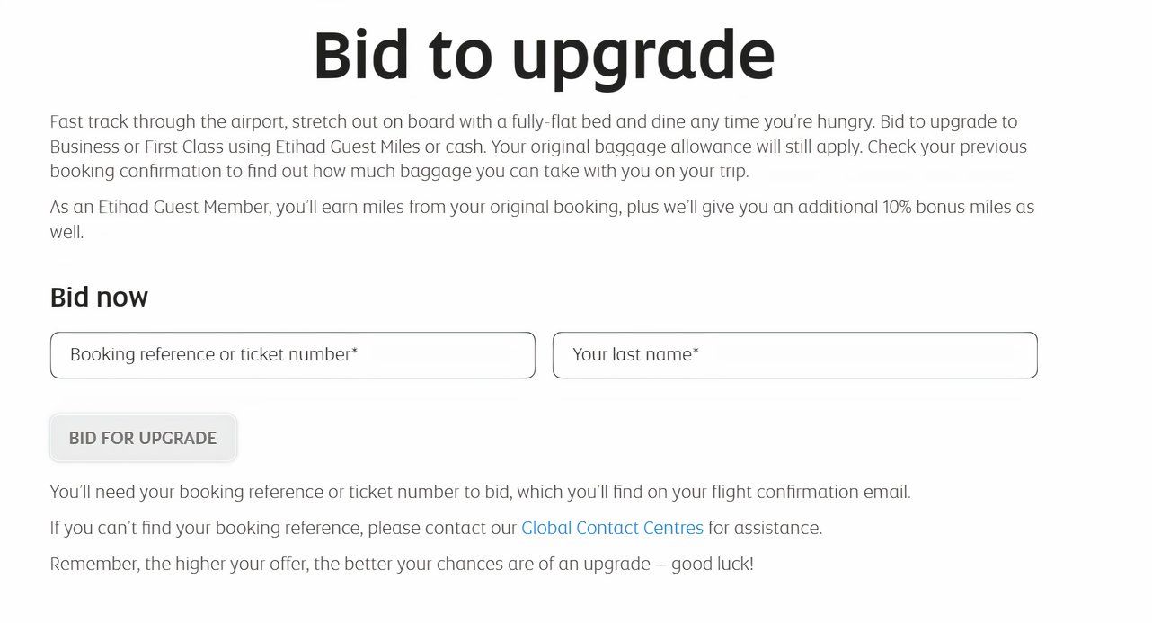 Etihad bid upgrade