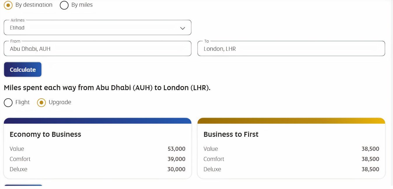 Etihad Cabin Upgrade