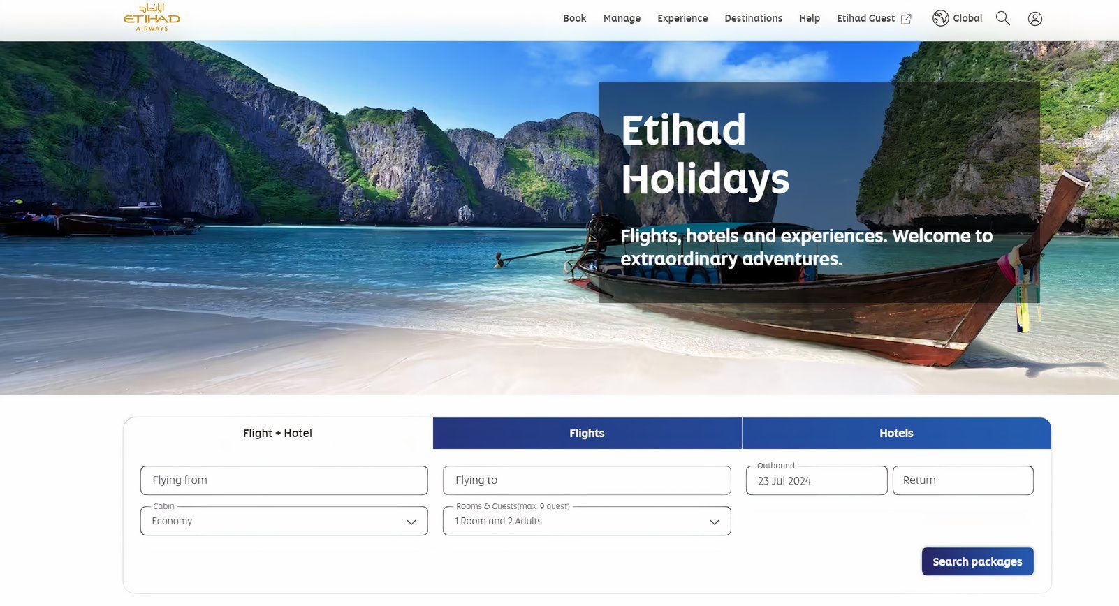 Etihad Airways Holidays