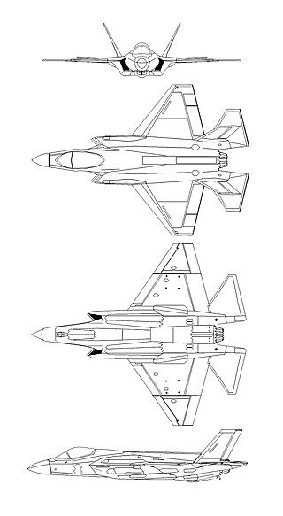 F-35 3-view Schematic