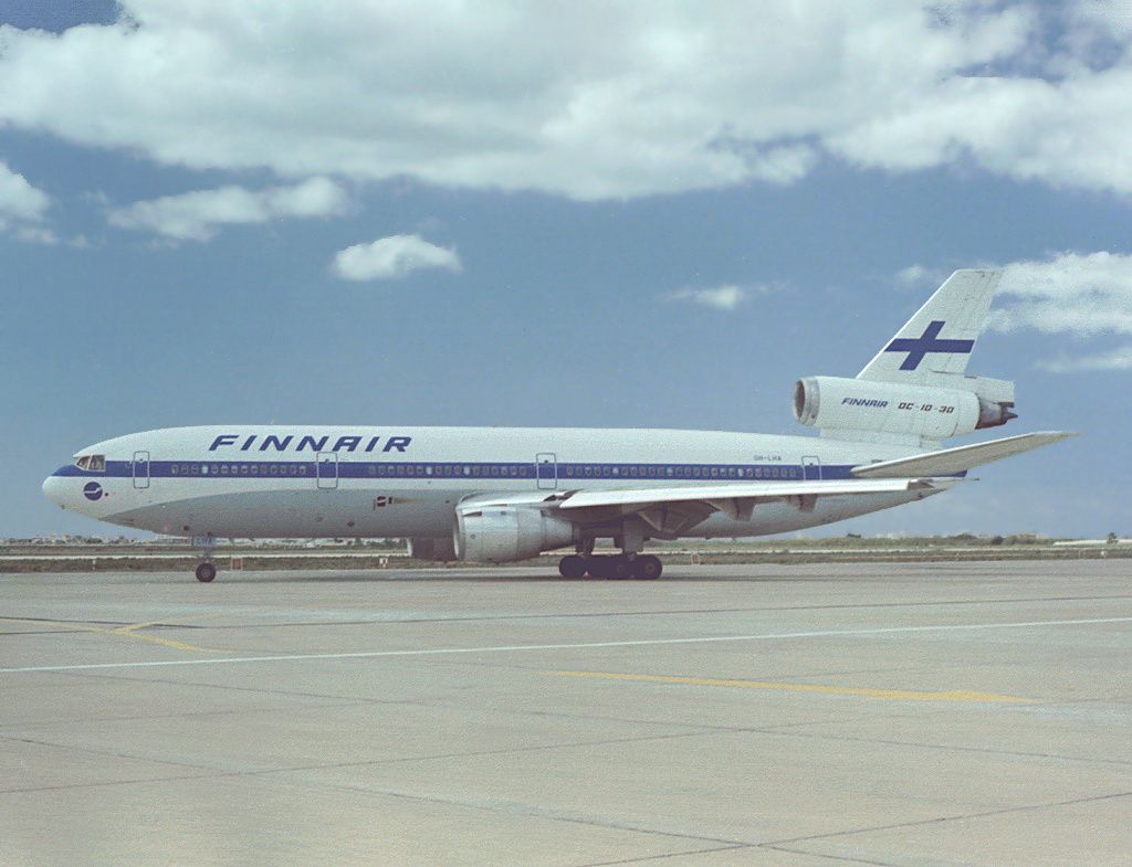 McDonnell Douglas DC-10-30 aircraft (OH-LHA) of Finnair at Faro Airport