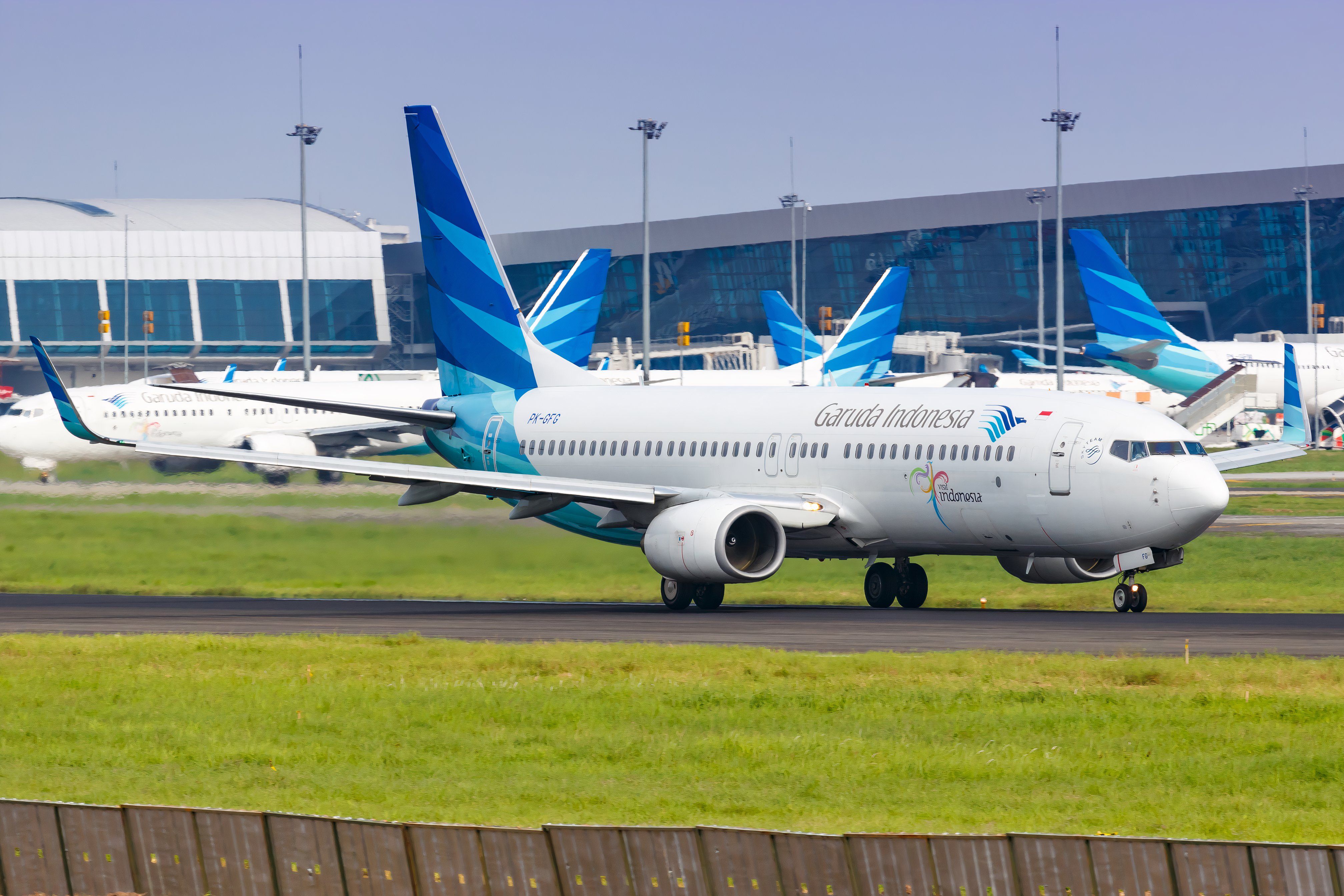 Garuda Indonesia 737 taxiing