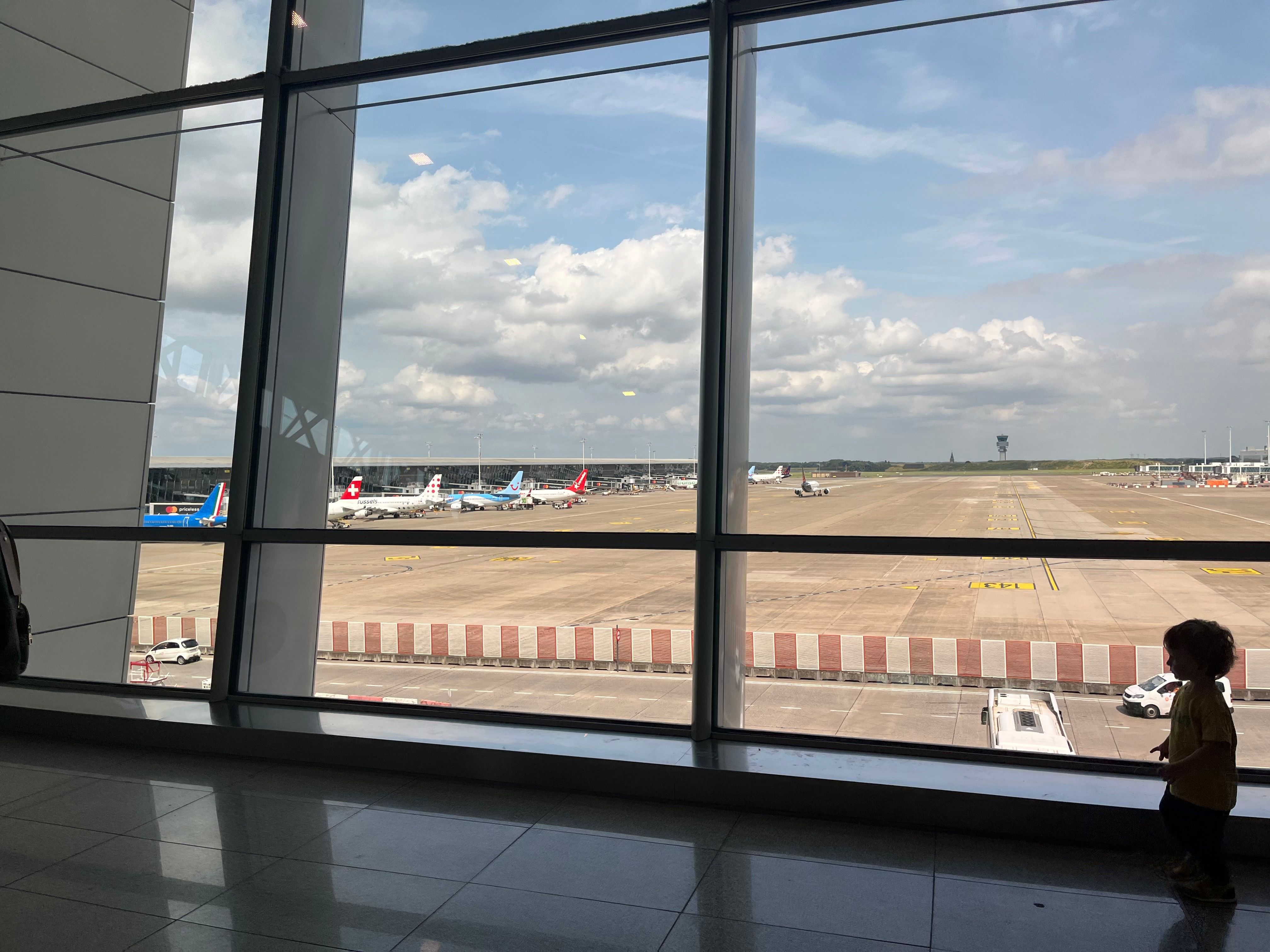 View of the tarmac at Brussels Airport