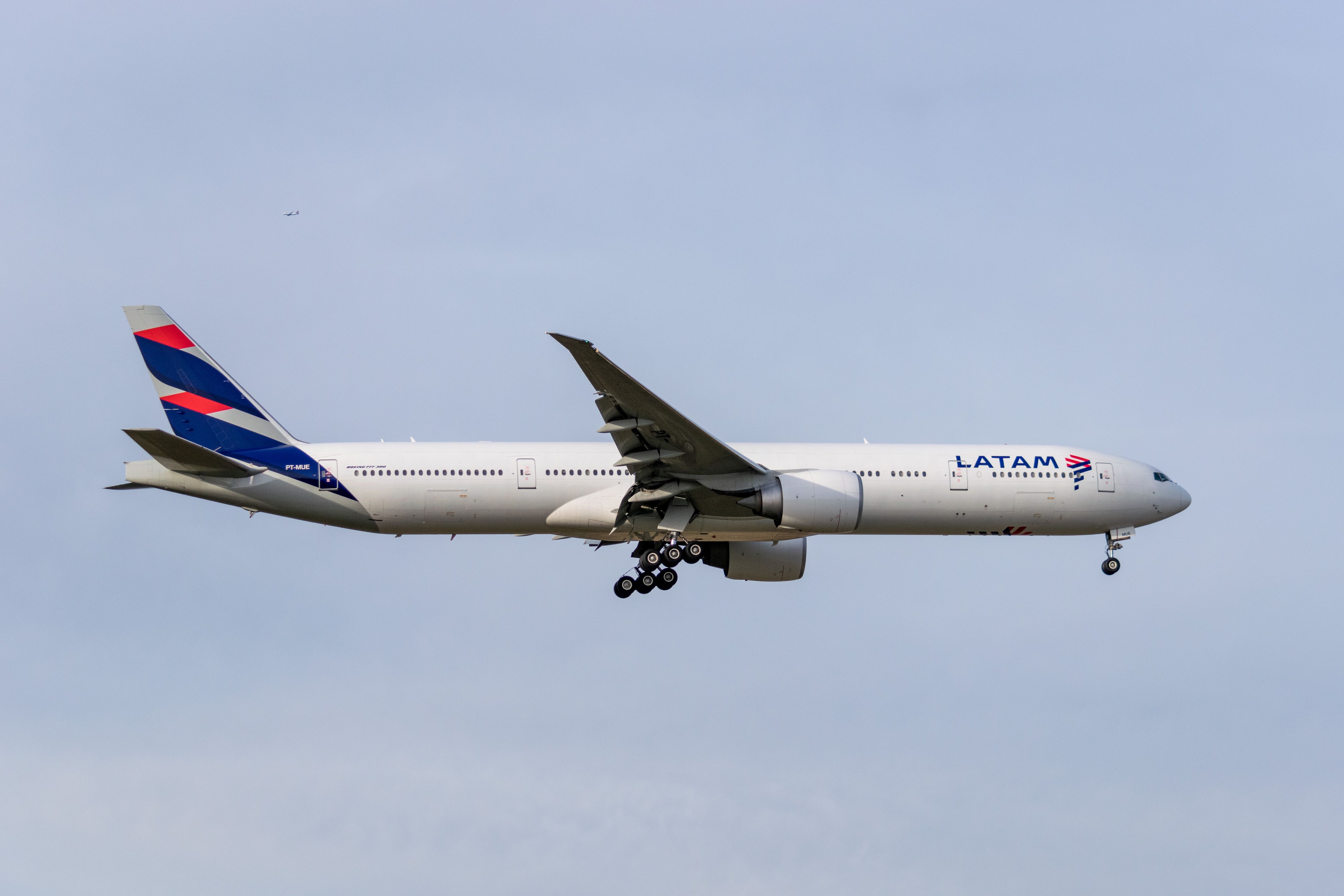 Landing of a Boeing 777-300ER from LATAM Airlines
