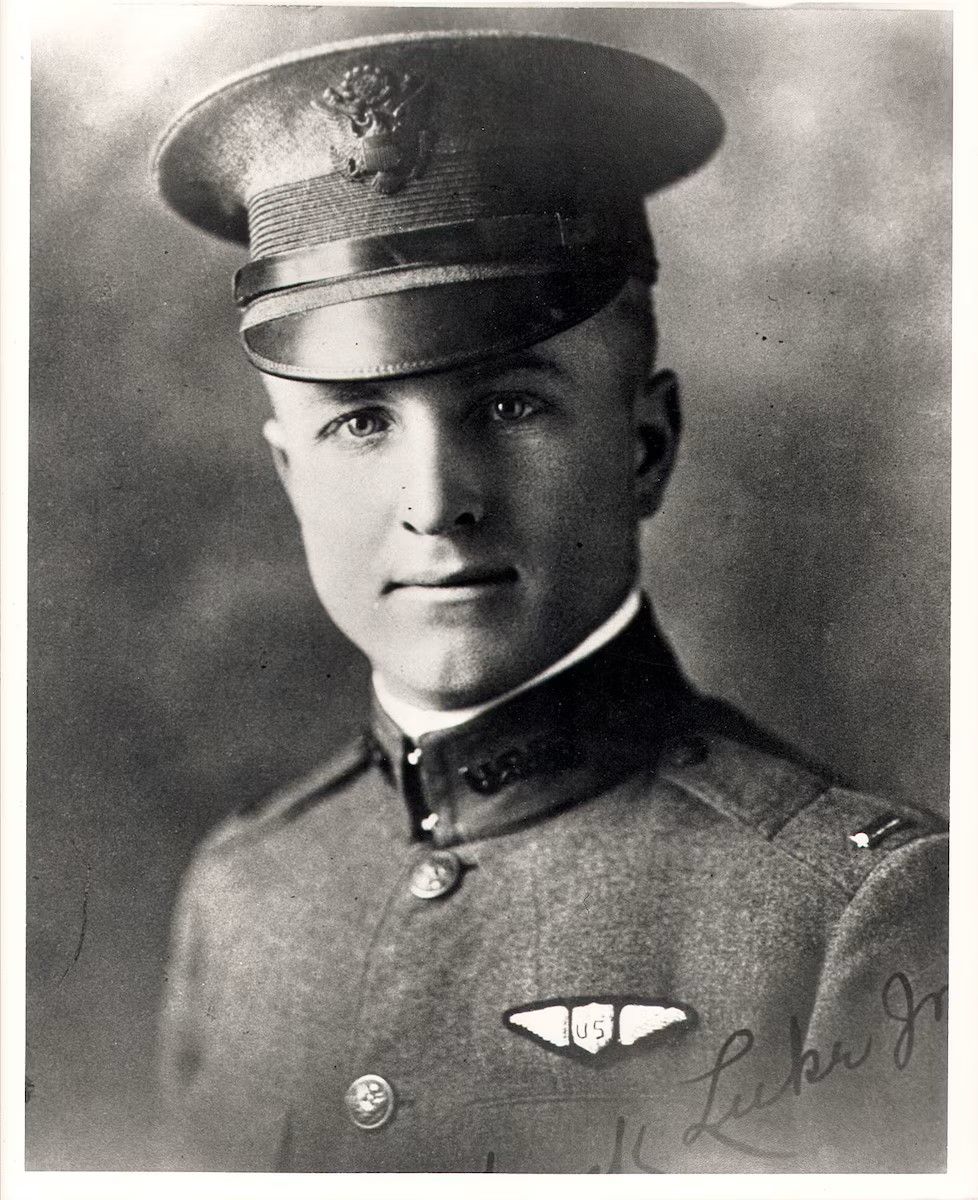 Lt Frank Luke Jr (Luke AFB portrait with service cap) (jpg)