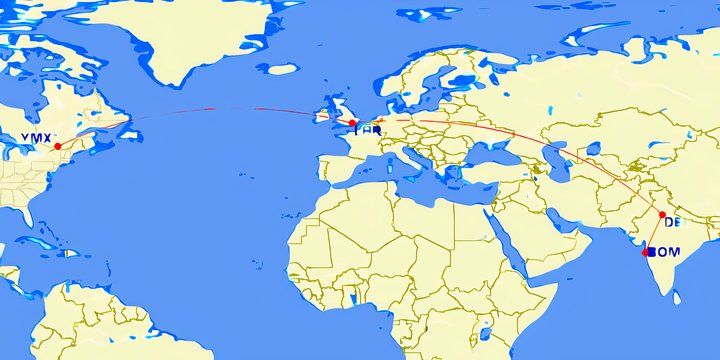 Air India 182 route