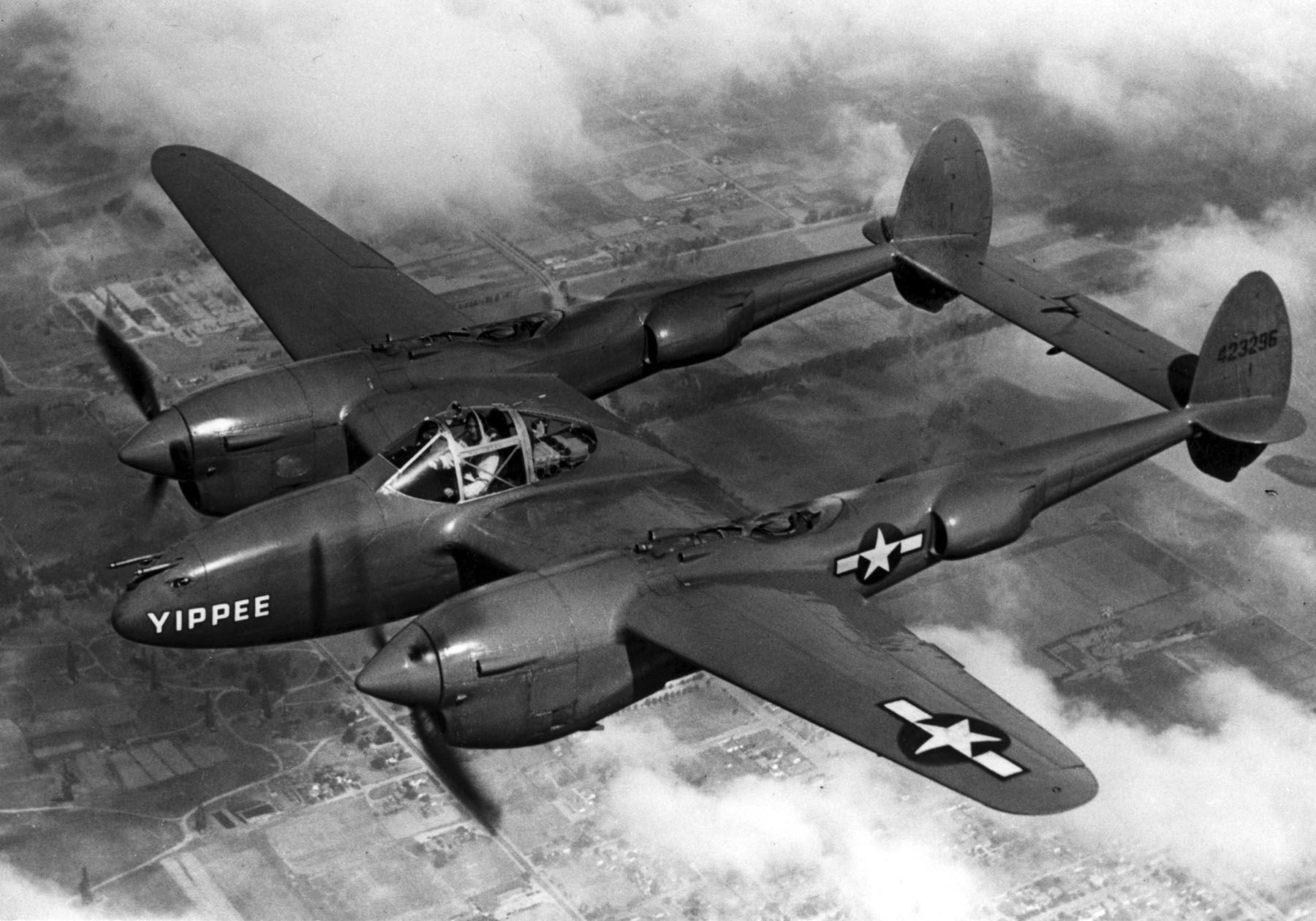 Photo of P-38 in flight