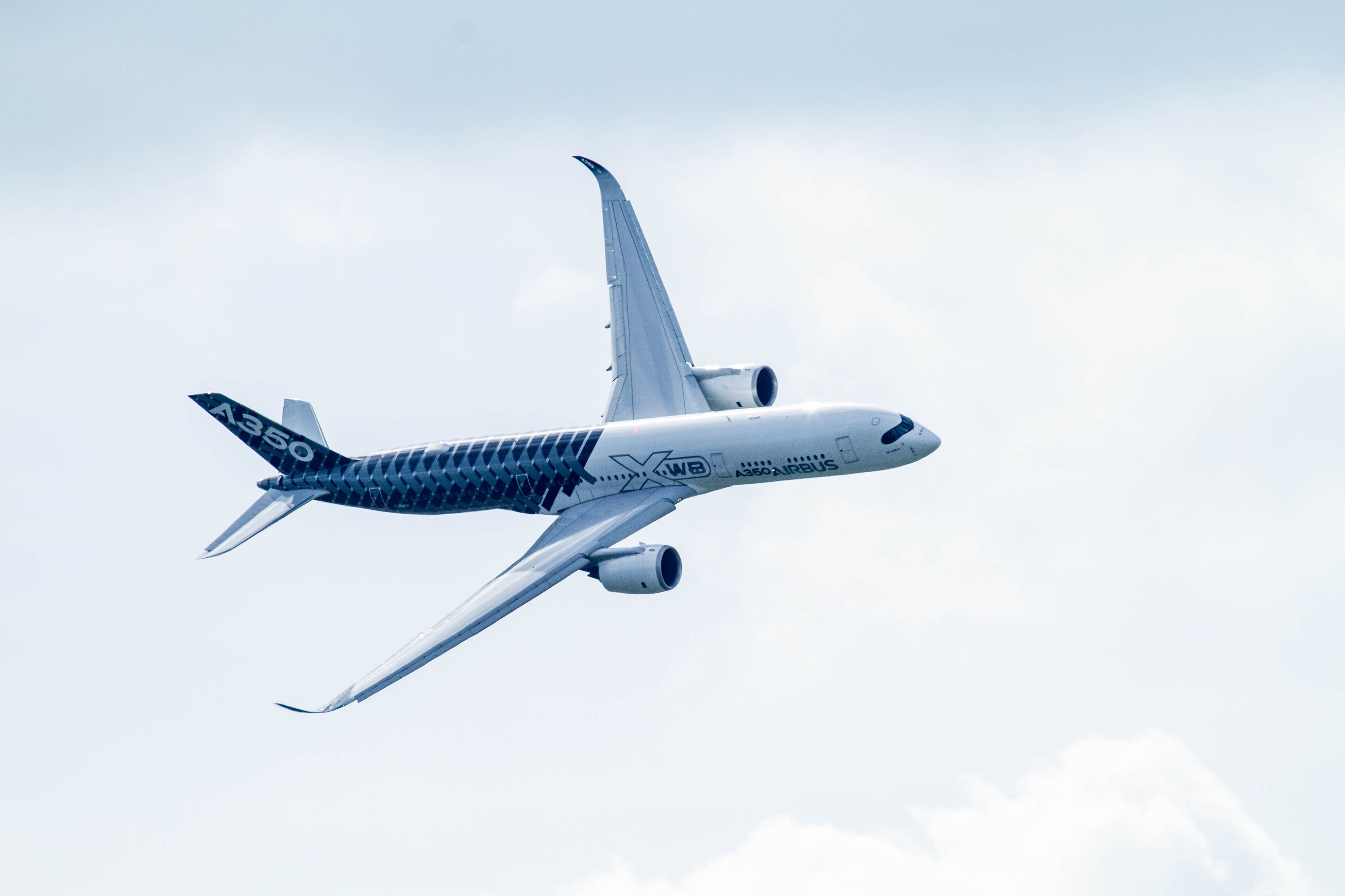 Airbus A350 in the sky