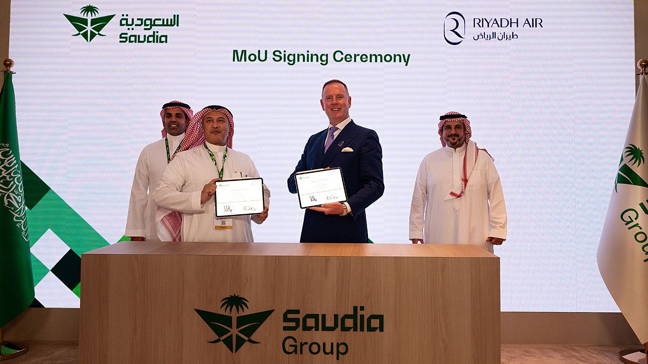 Riyadh Air and SAUDIA signing a MoU