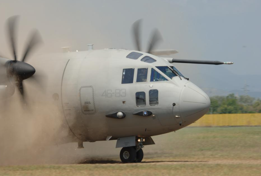 Alenia C-27J on the ground taking off