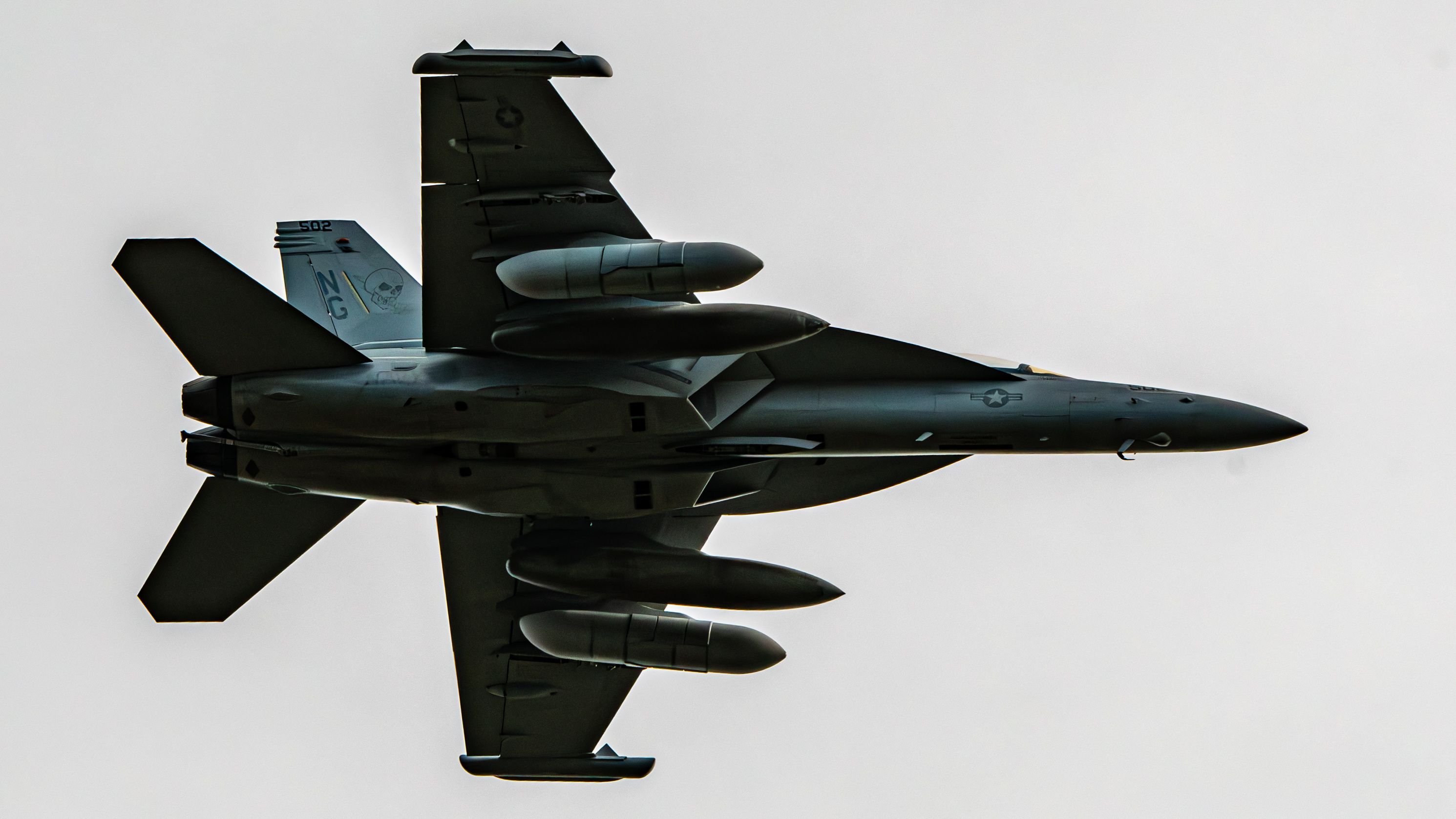 SF_Looking Up at EA-18G Growler Packing Next Generation Jammer Pods_JAK