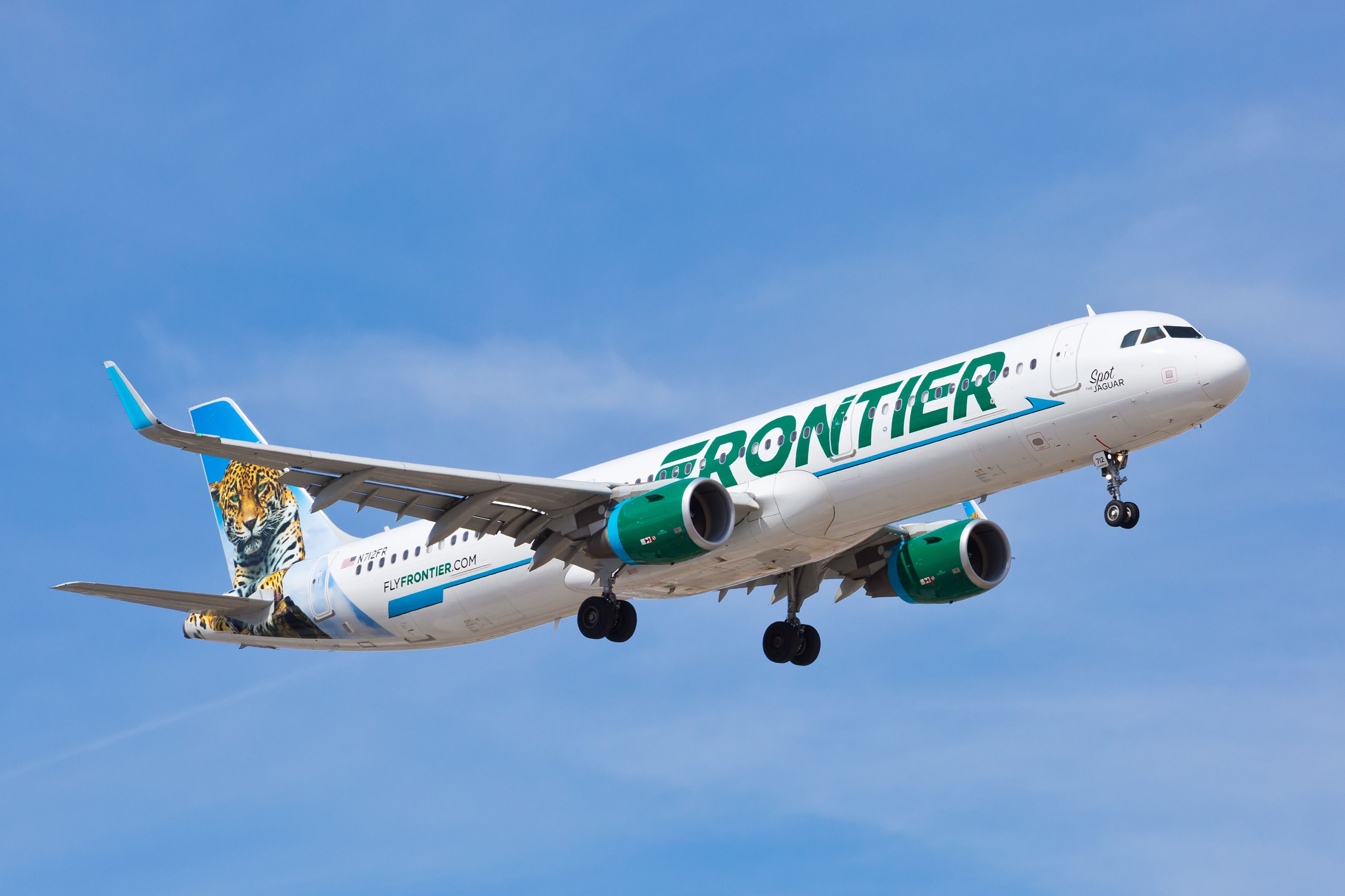 A Frontier airlines plane