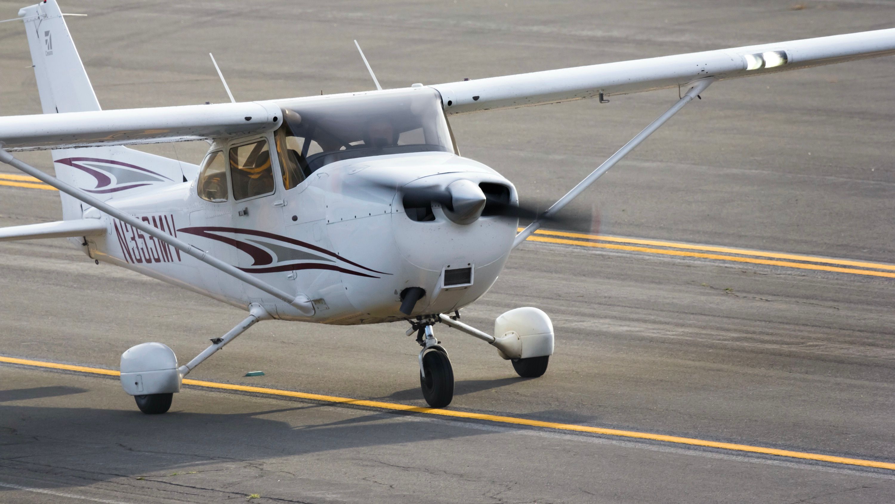 Cessna 172 on the ground