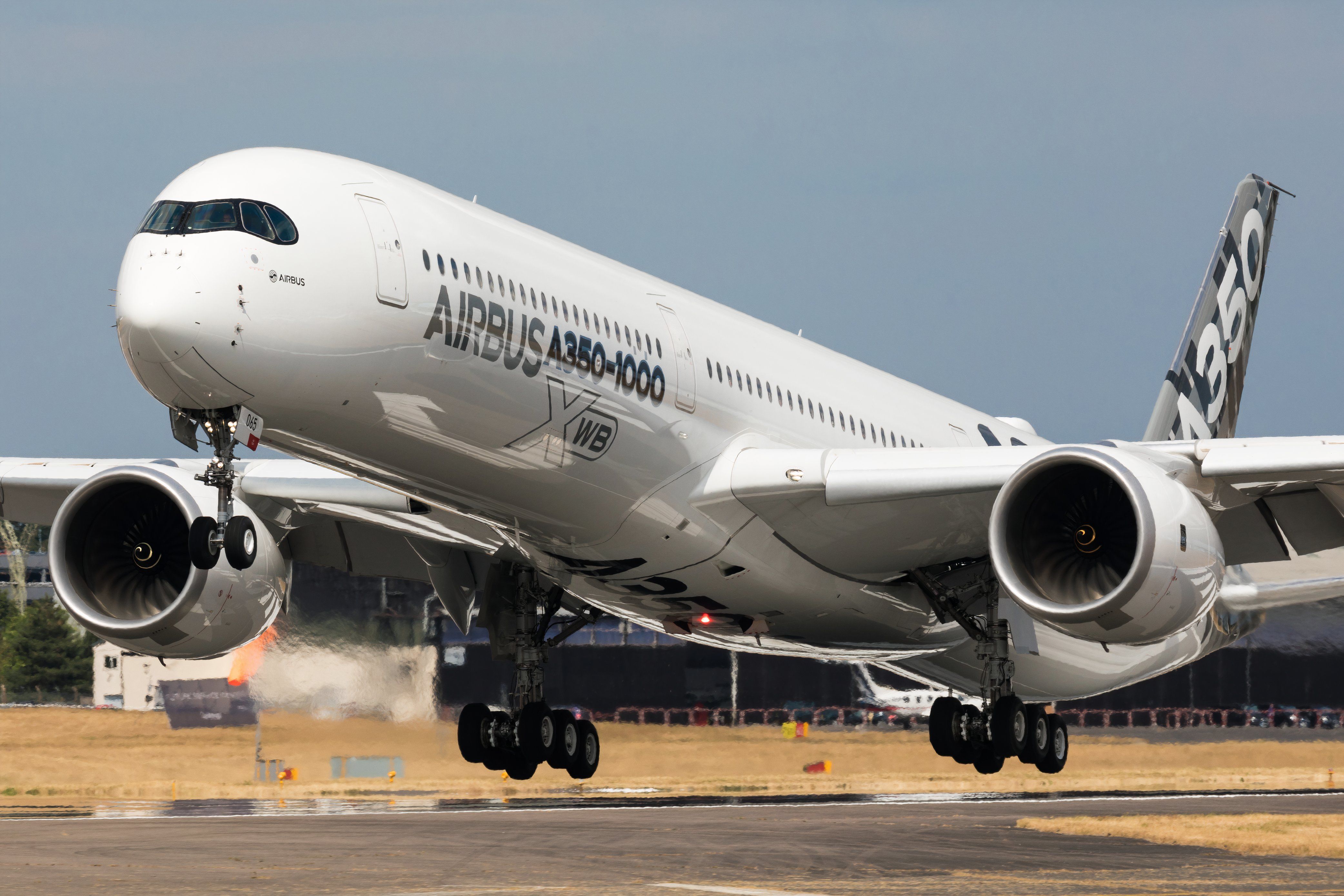 An Airbus A350-1000 at the Farnborough International Airshow