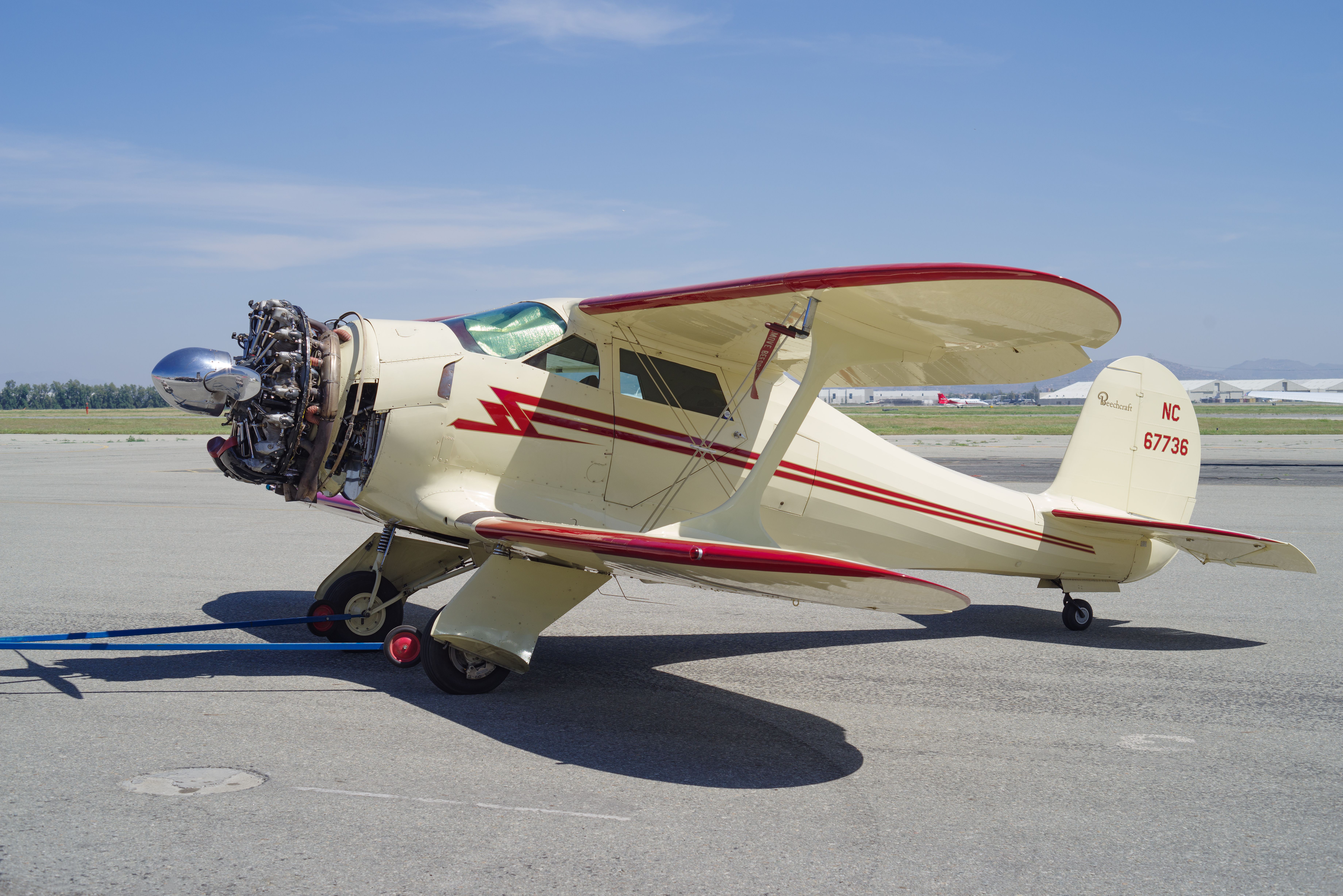 1943 Beechcraft D17S Staggerwing with registration NC6736