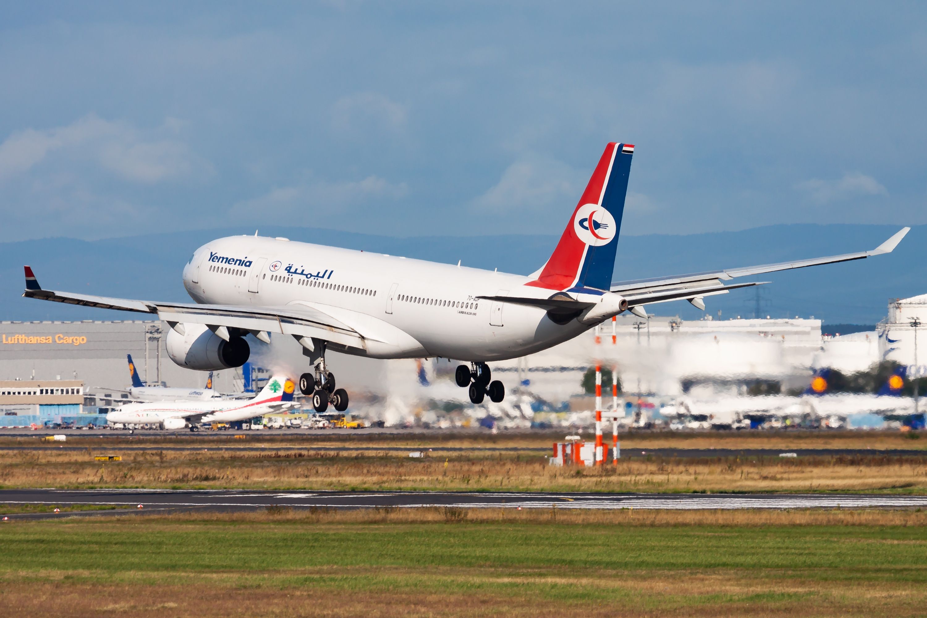 A Yemenia Airbus A330 landing