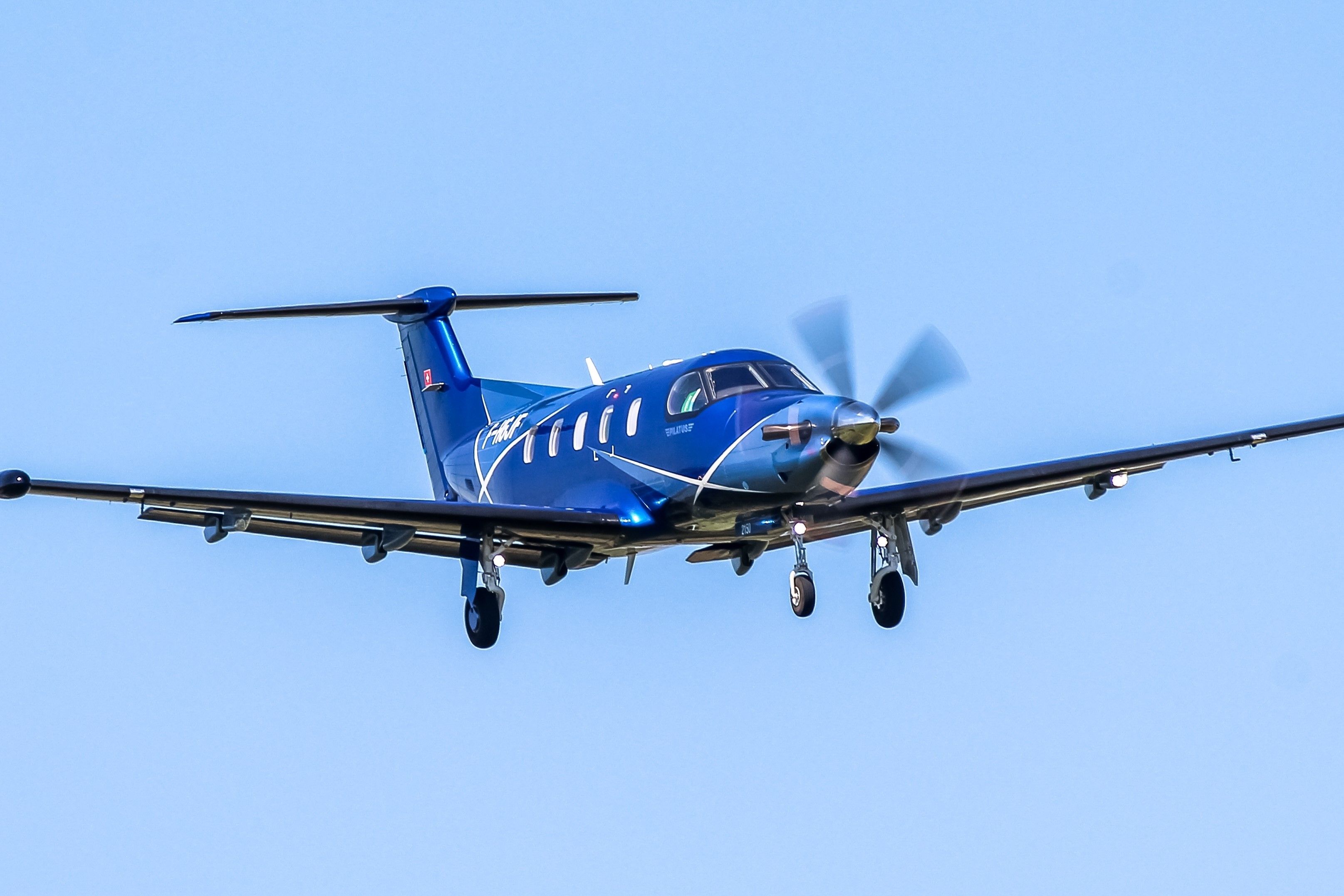 Pilatus PC-12 (F-HGFJ) arriving from Paris, France.