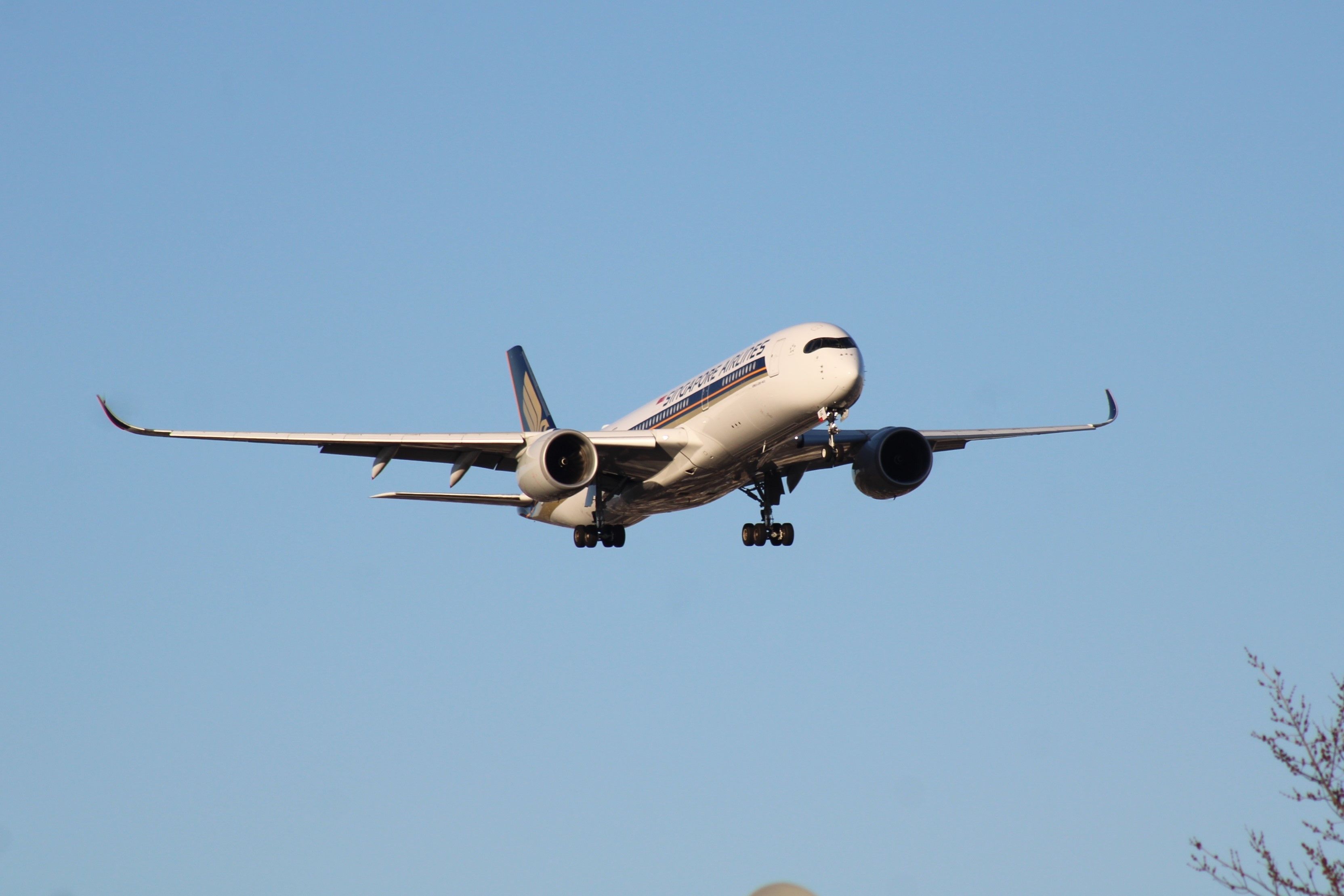 A SIA Airbus A350-900ULR on approach