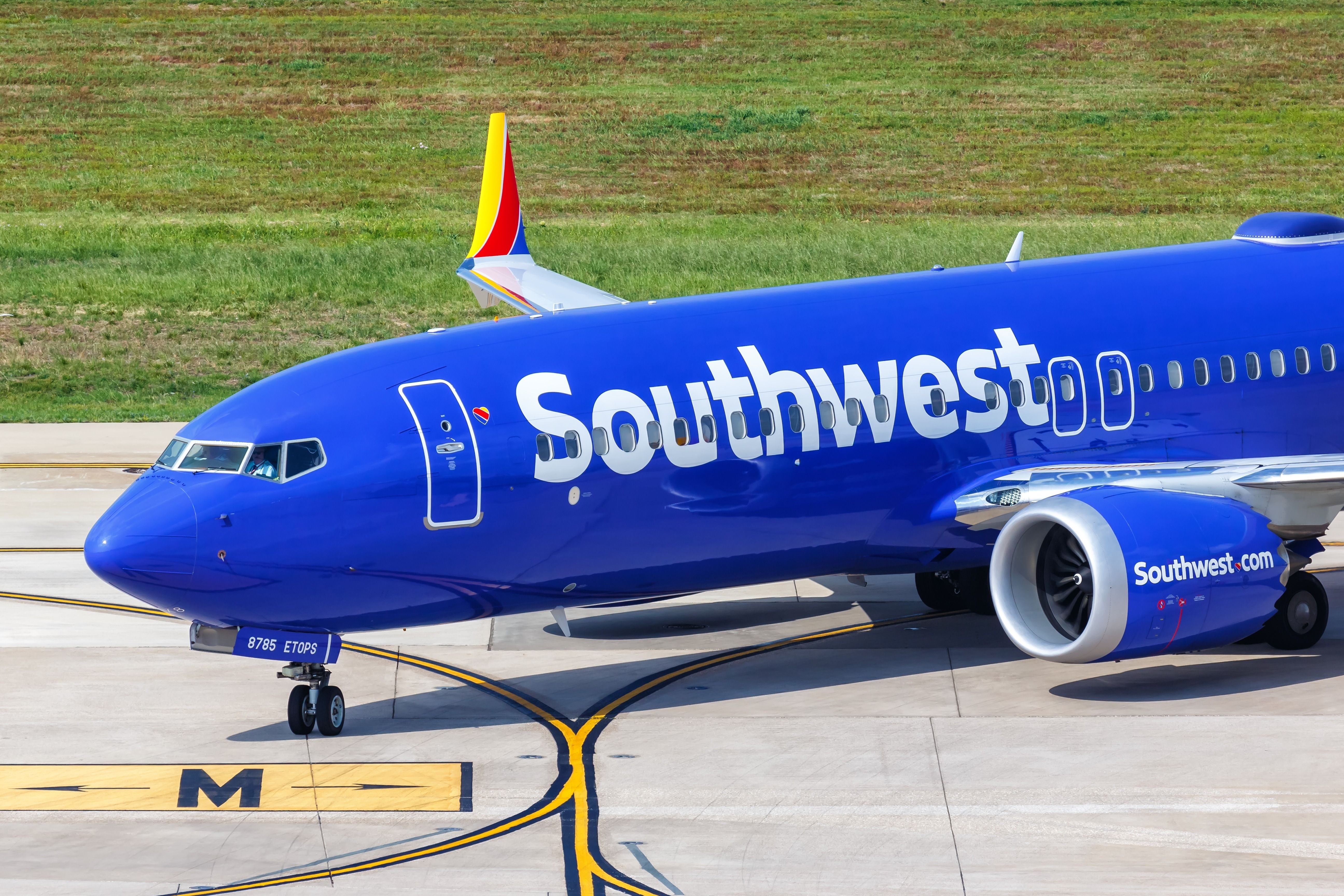  Southwest Boeing 737-8 MAX airplane at Dallas Love Field Airport (DAL) in the United States