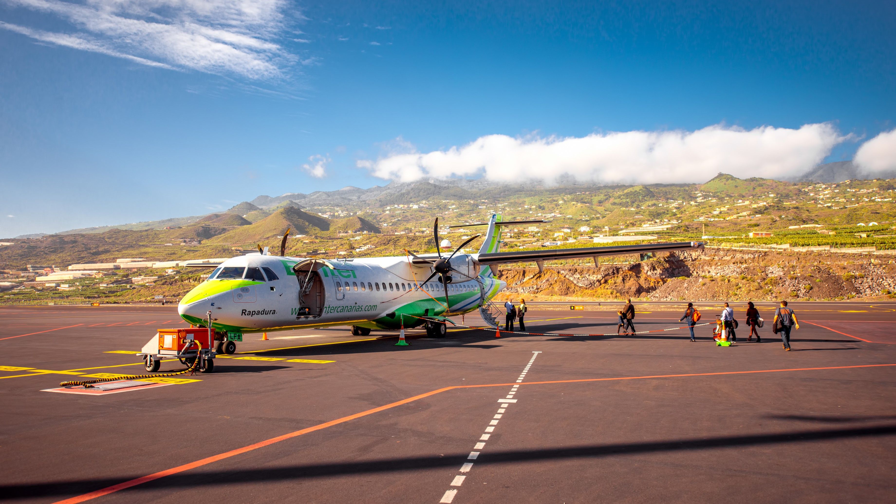 A Binter Canarias ATR 72 parked in La Palma