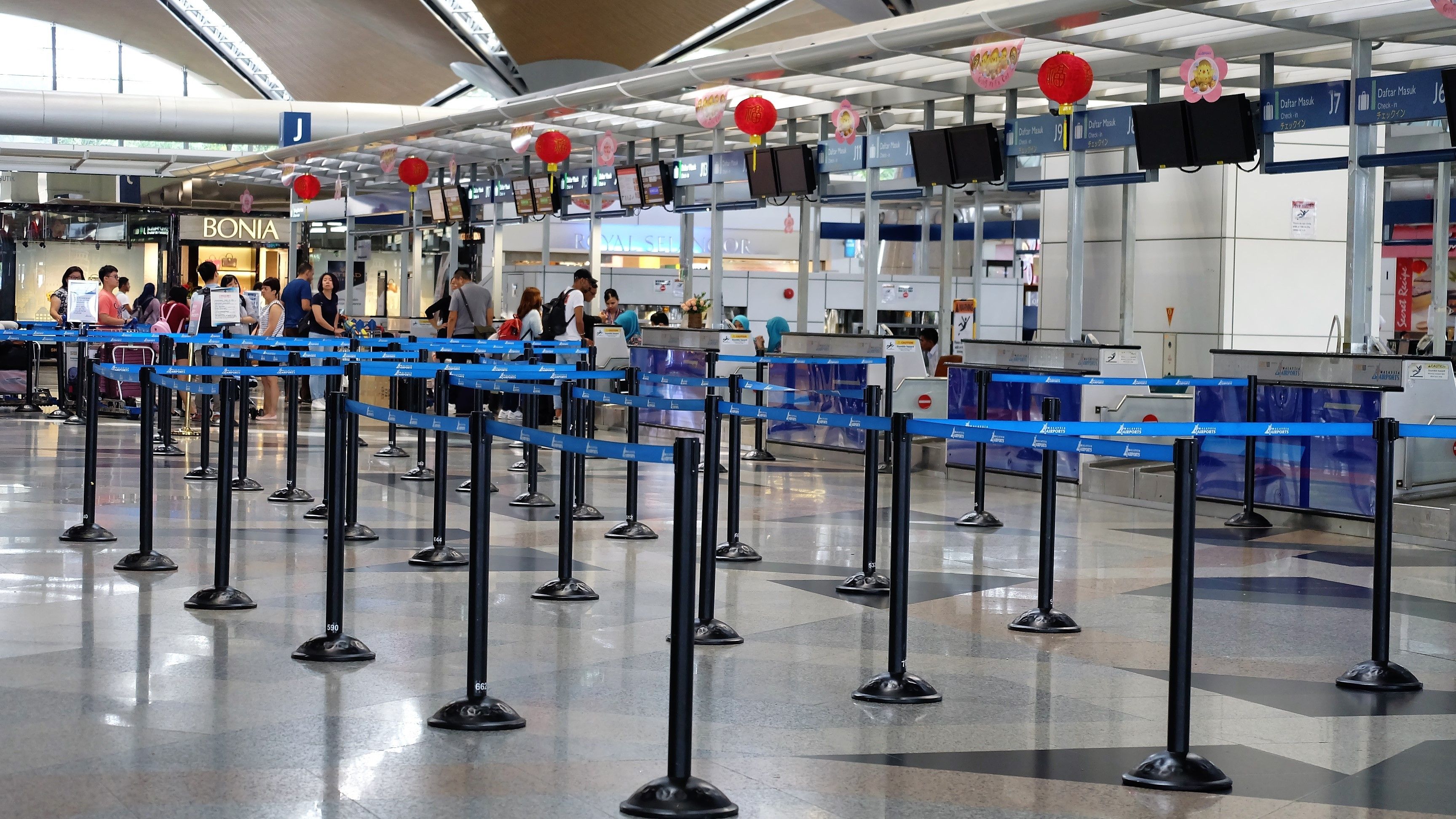 Check-in counters