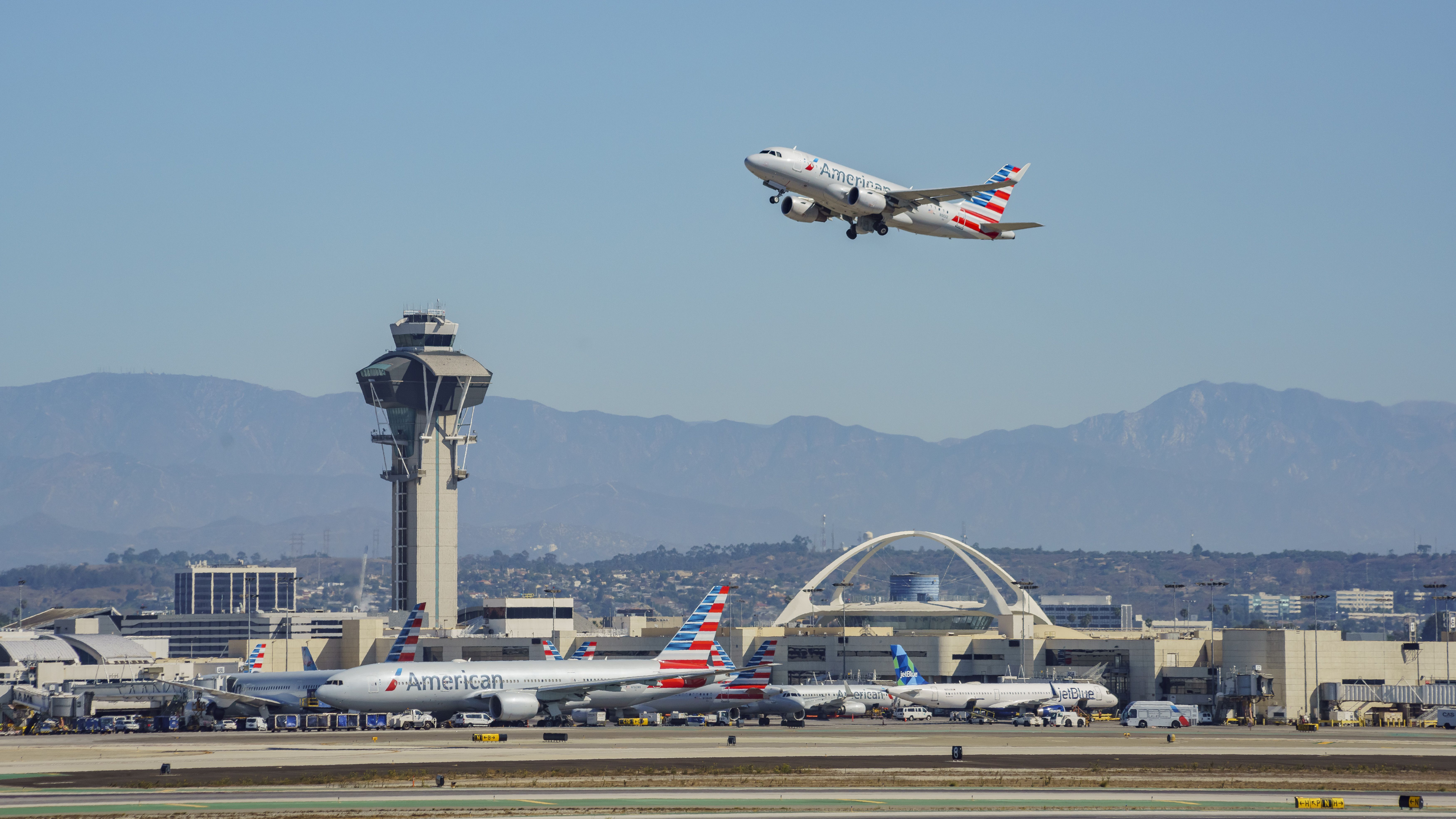 American Airlines planes at LAX