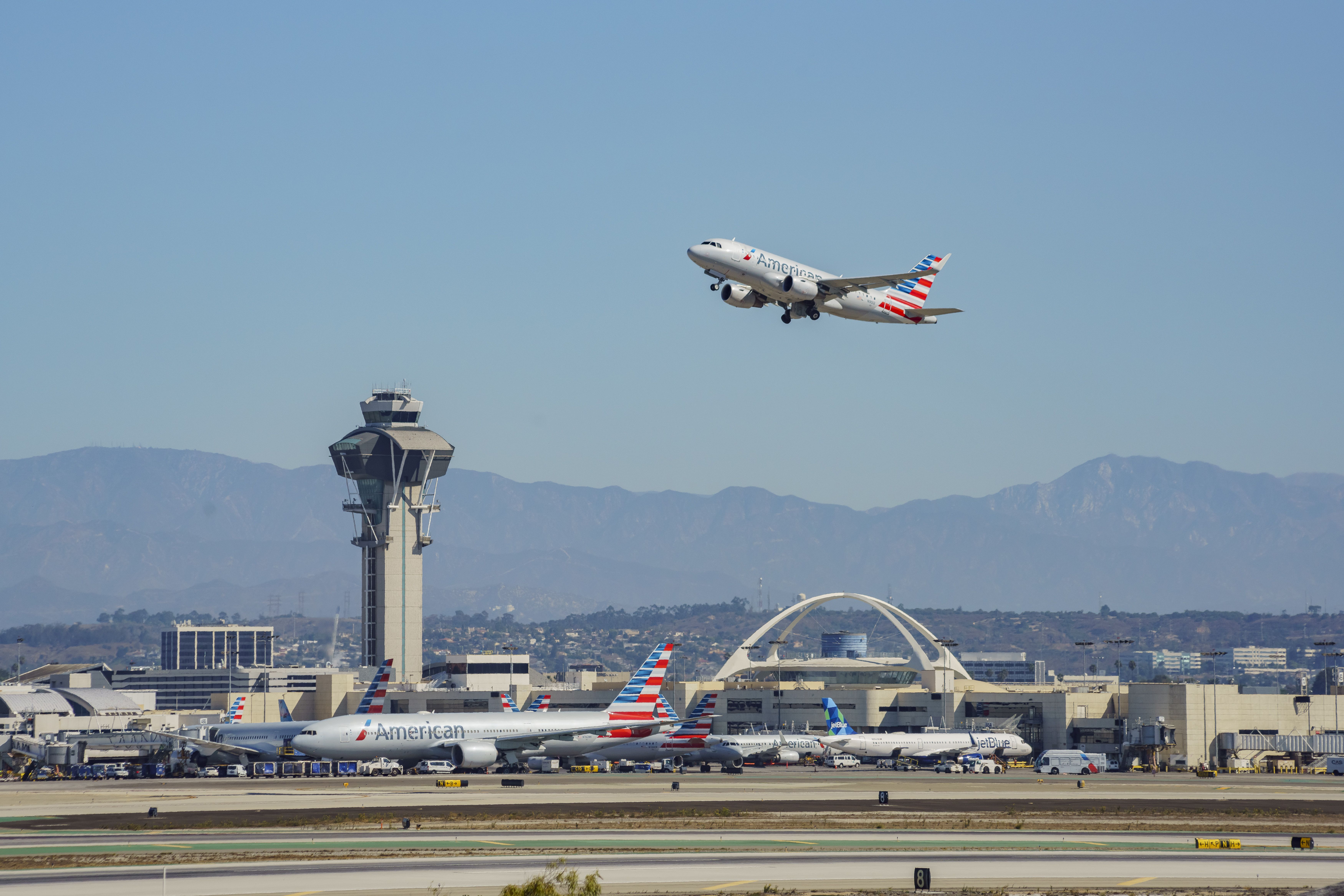 American Airlines planes at LAX