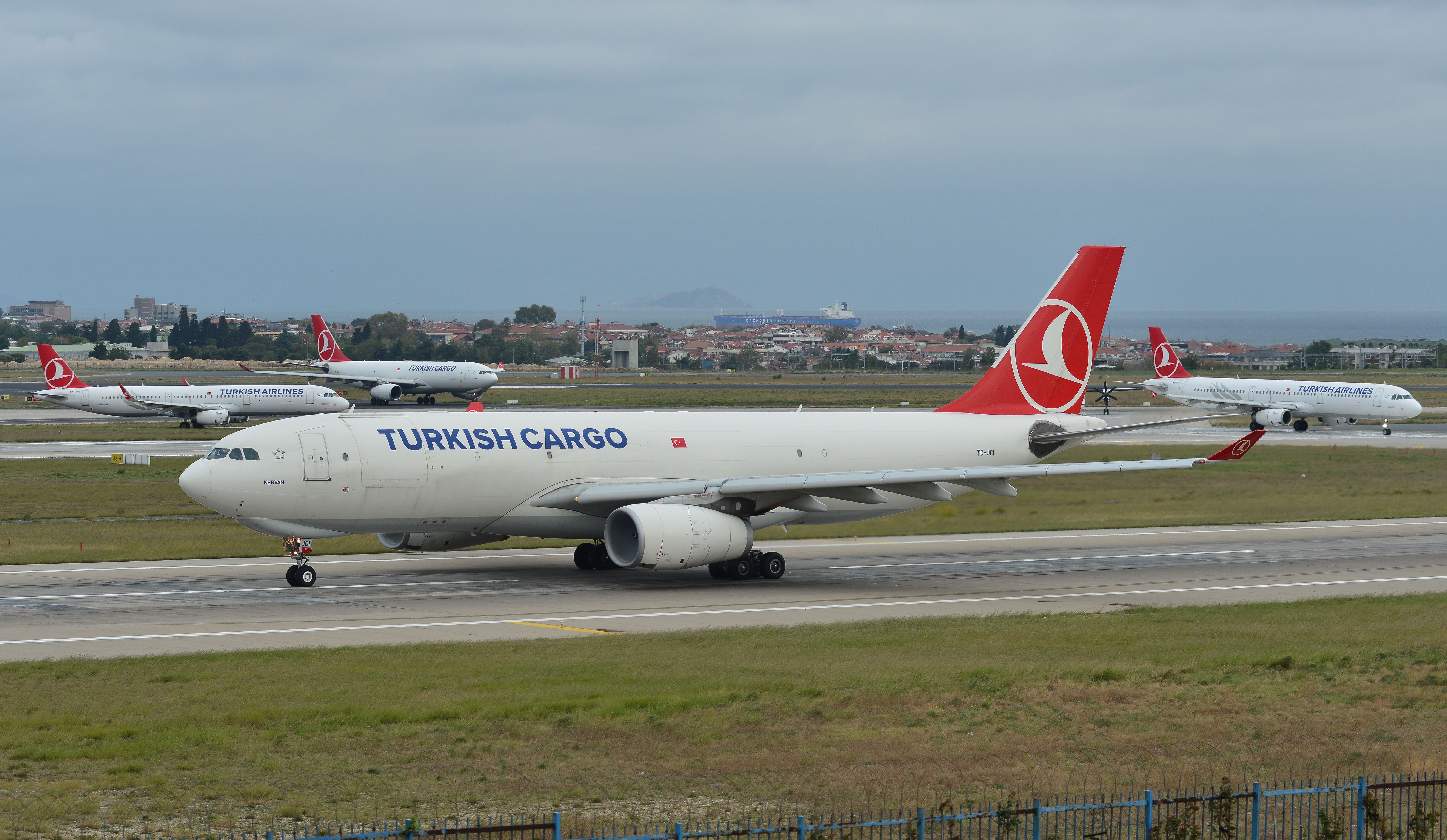 Turkish Cargo Boeing 777F at IST shutterstock_1332136013