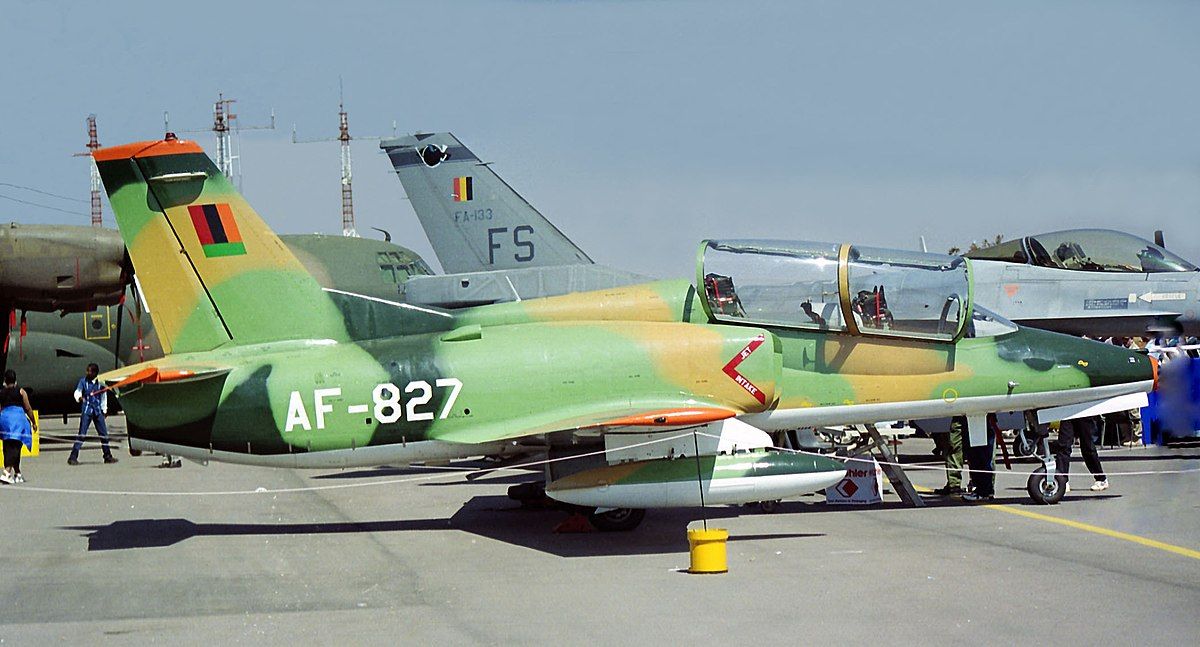 Zambian Air Force Hongdu K-8 at AAD 2000