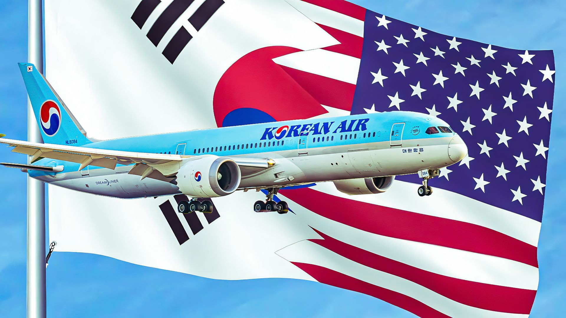 The airlines that will operate the most flights between the USA and South Korea in 2024