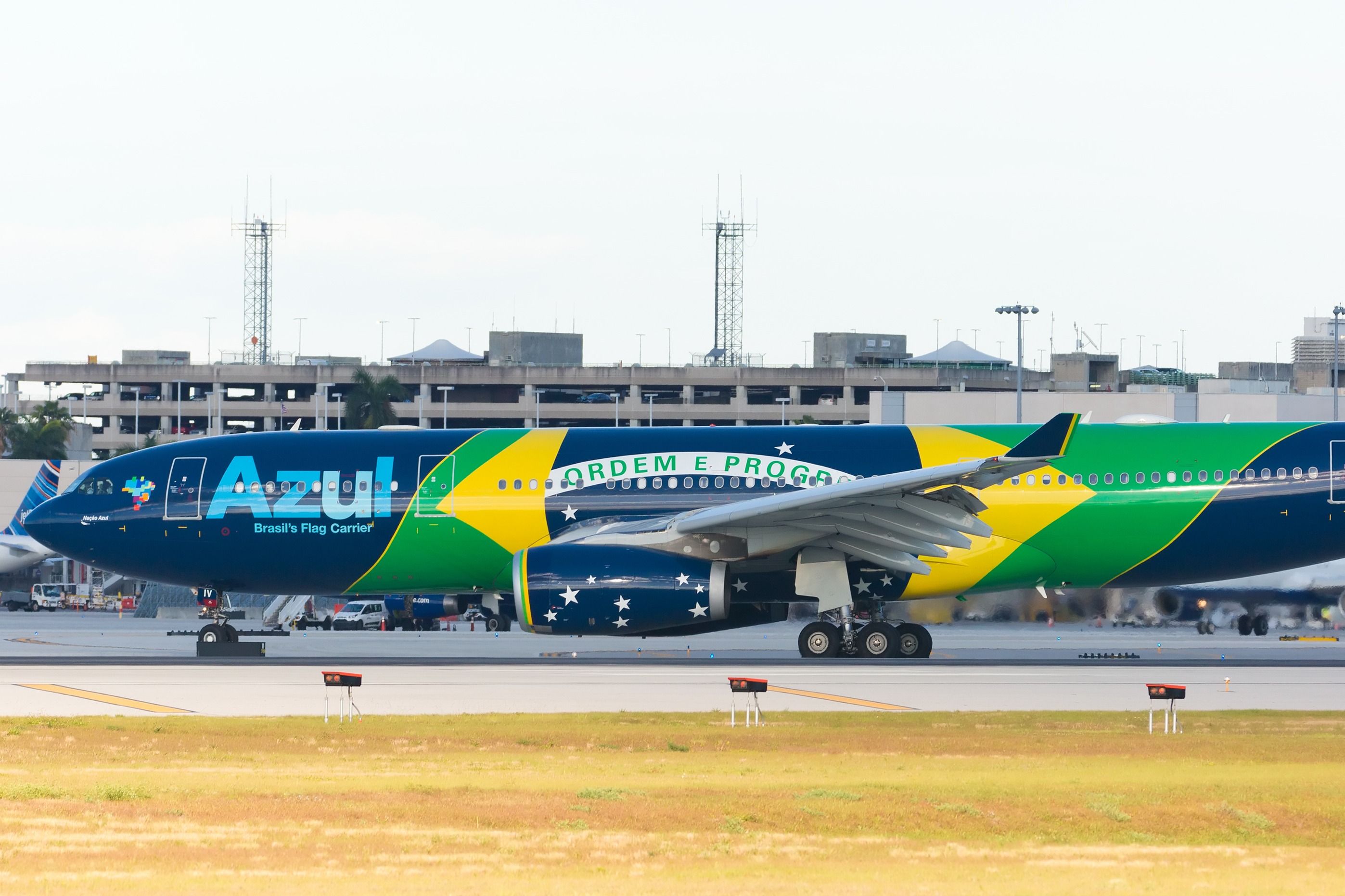 Azul Brazilian flag livery Airbus A330 shutterstock_587430650