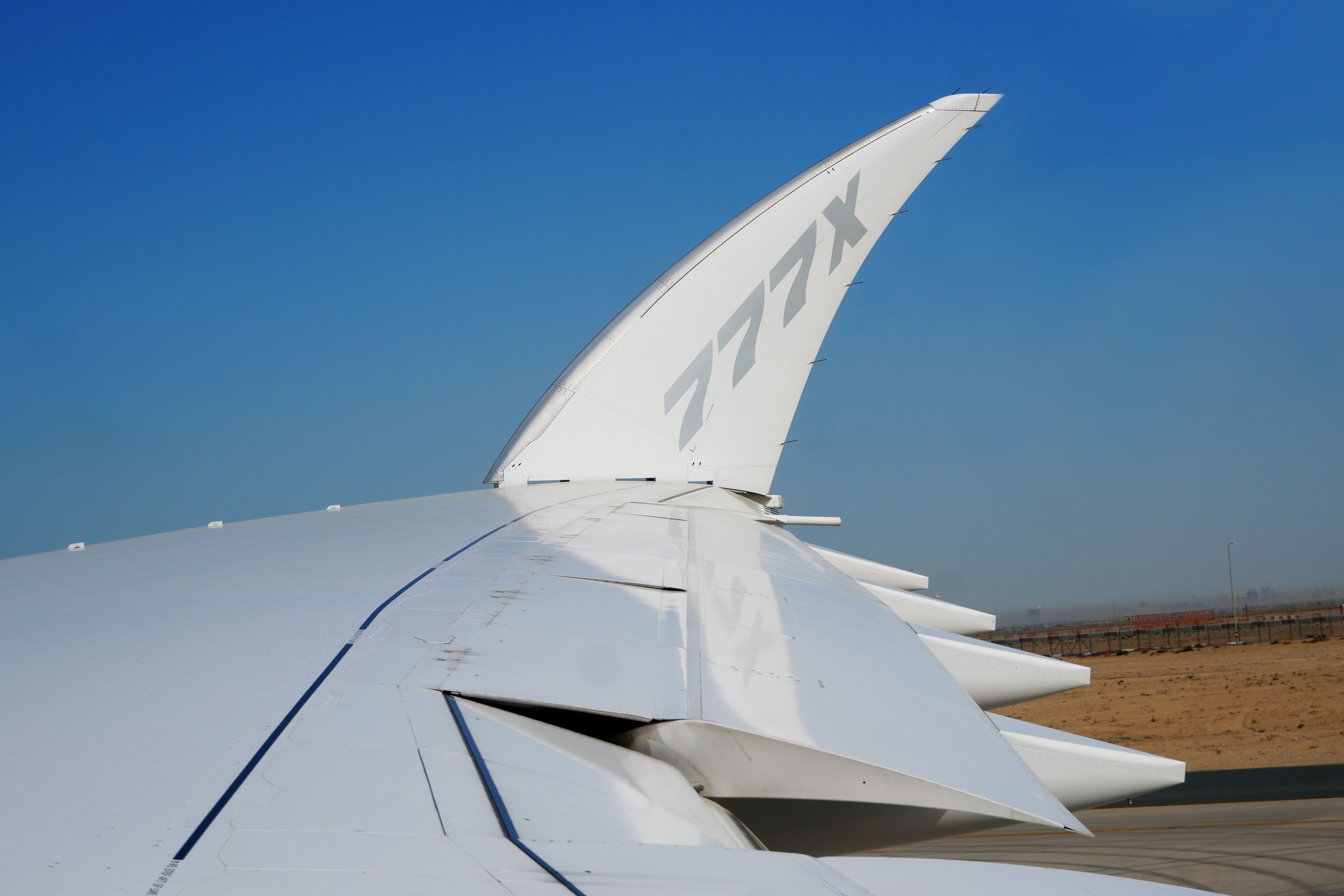 Boeing 777X folded wingtip 