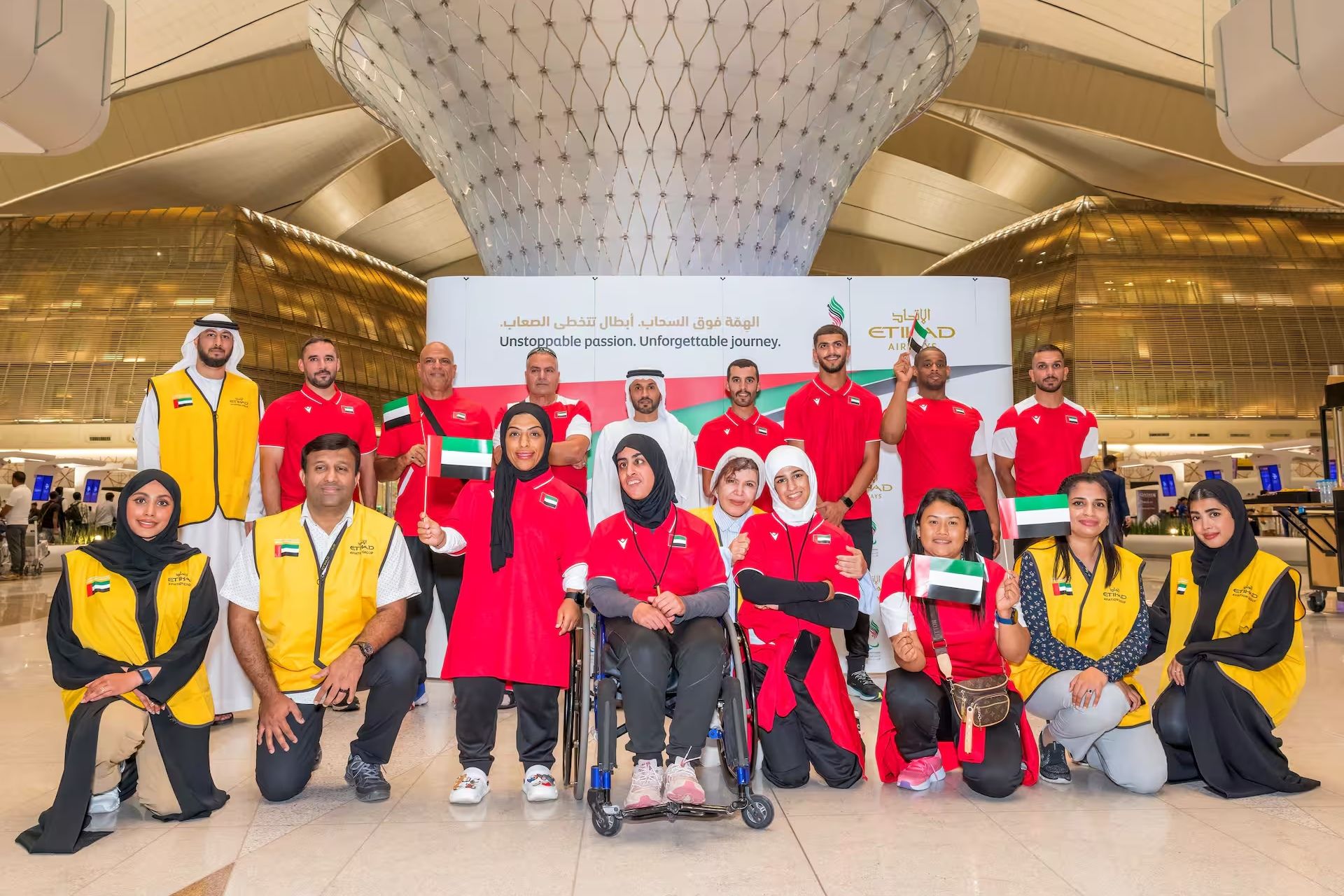 Etihad Airbus A350 Takes UAE Paralympic Team To Paris