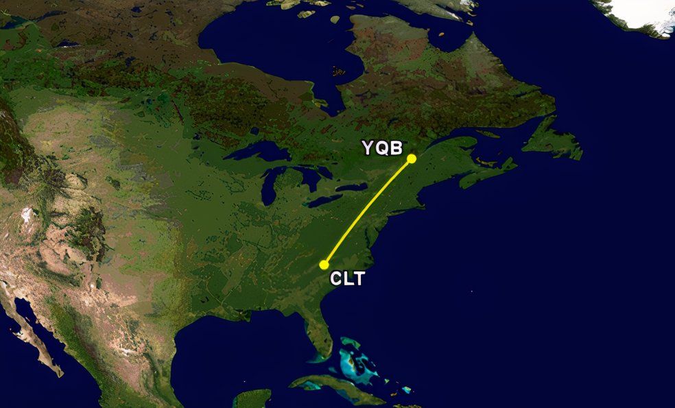 New route CLT-YQB