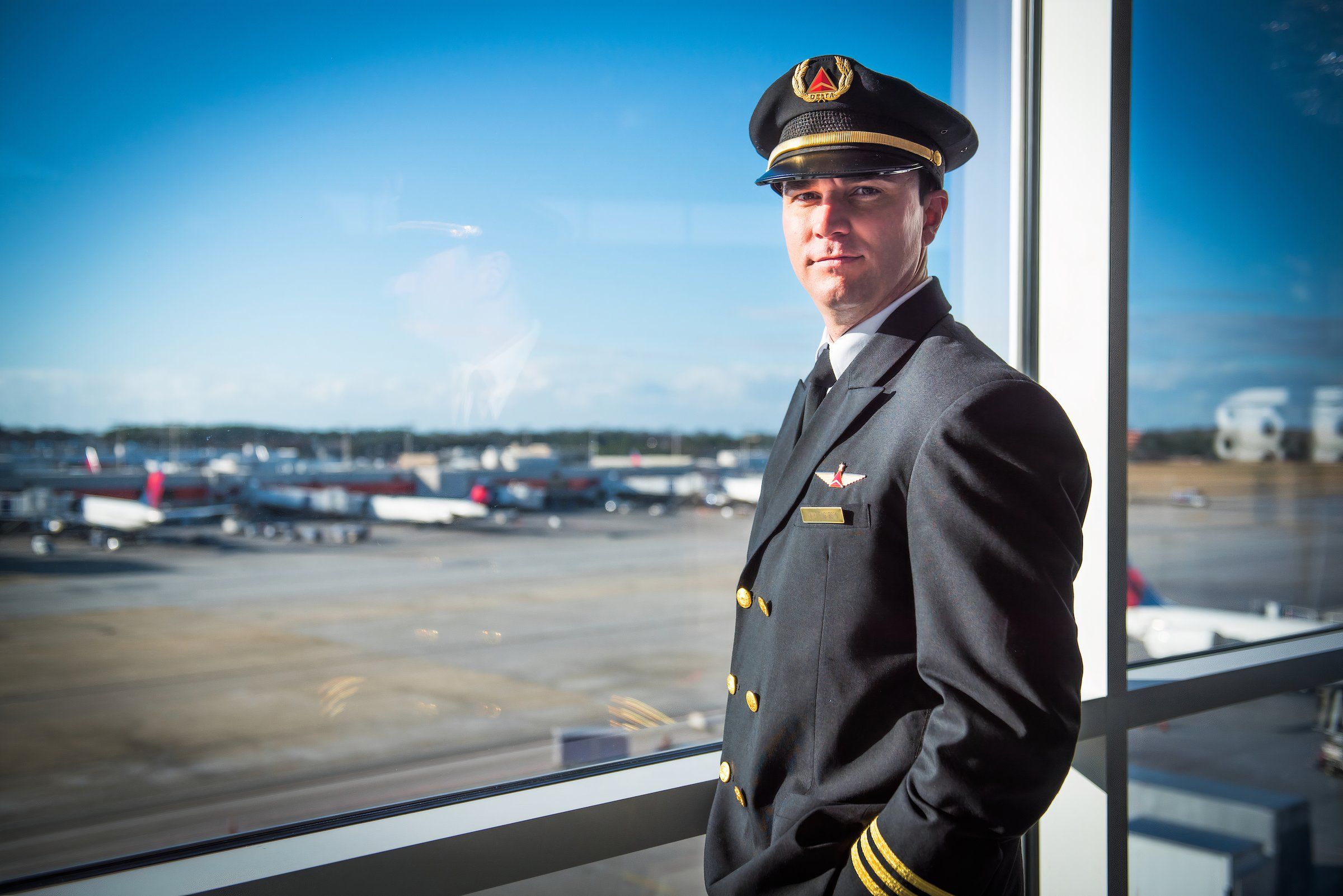 A Delta pilot in Atlanta.