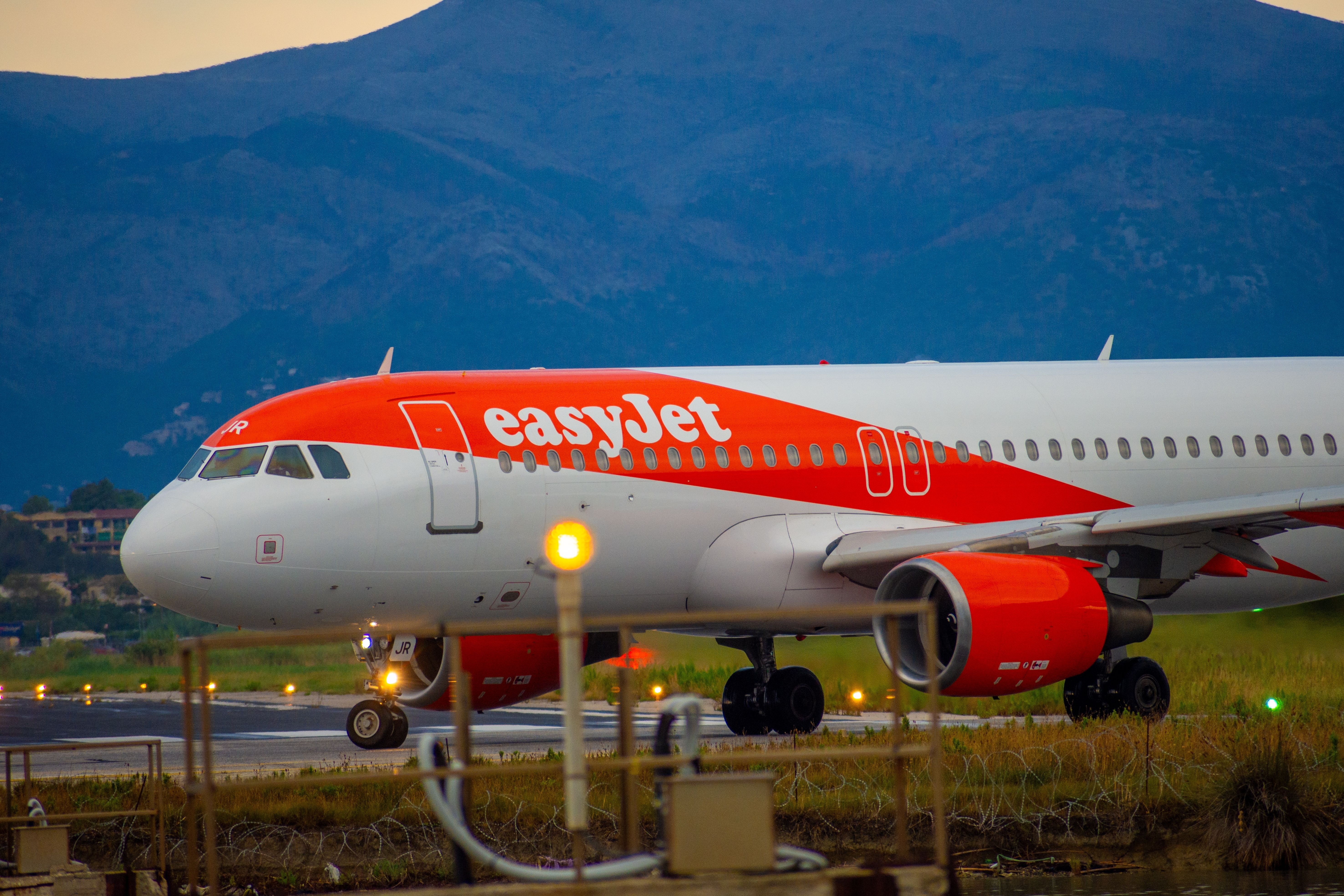 easyJet Airbus A320 on Corfu shutterstock_2415225455