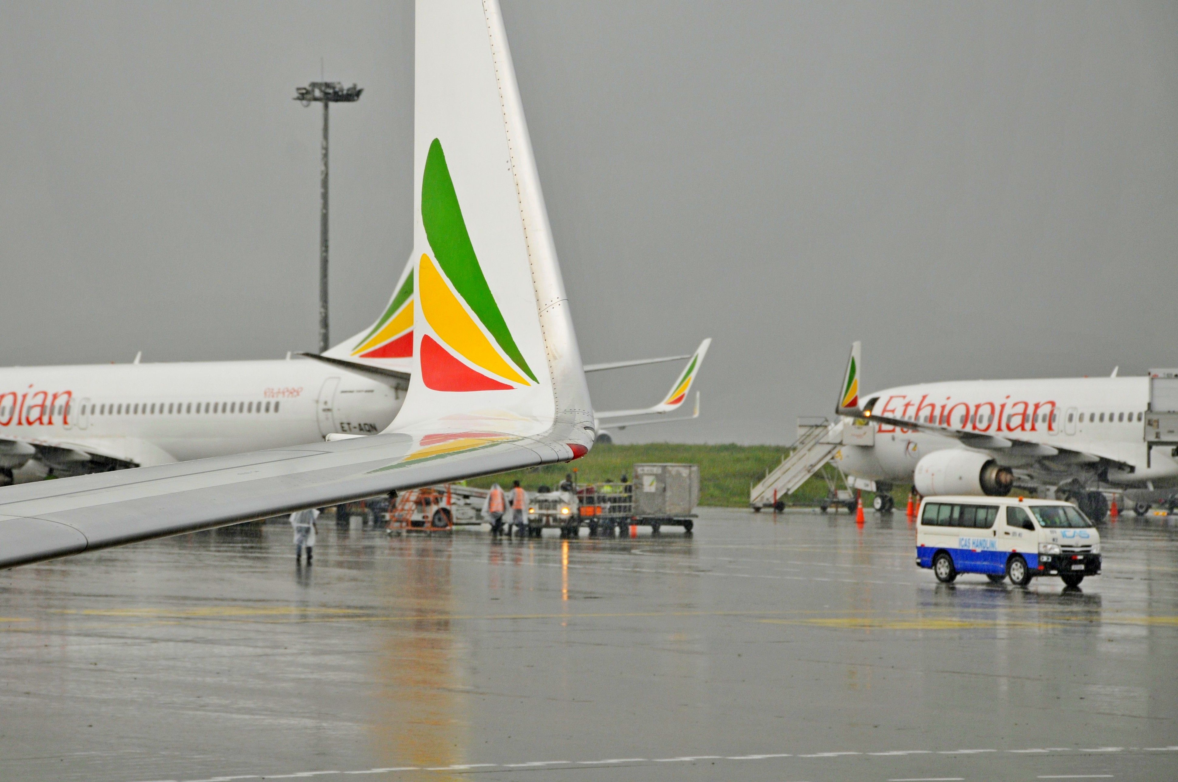 Ethiopian Airlines aircraft at ADD shutterstock_2135563549