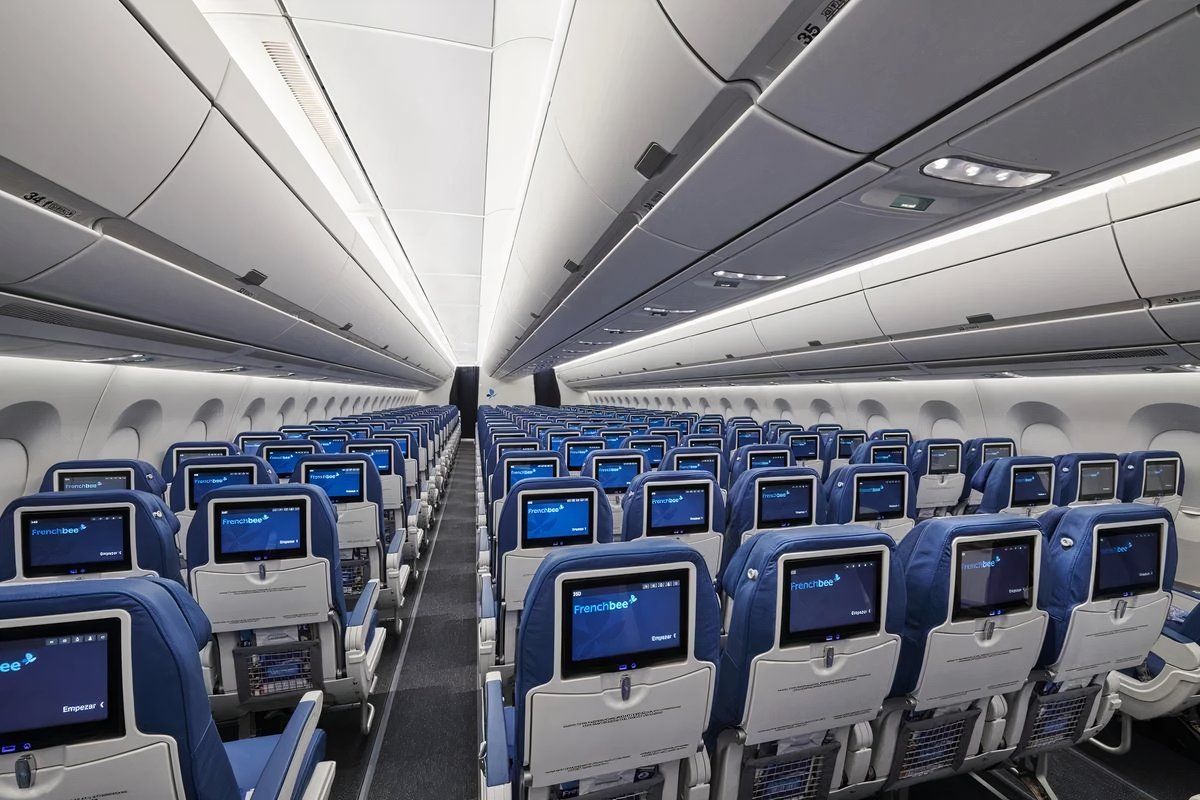 Interior of the French Bee A350-1000