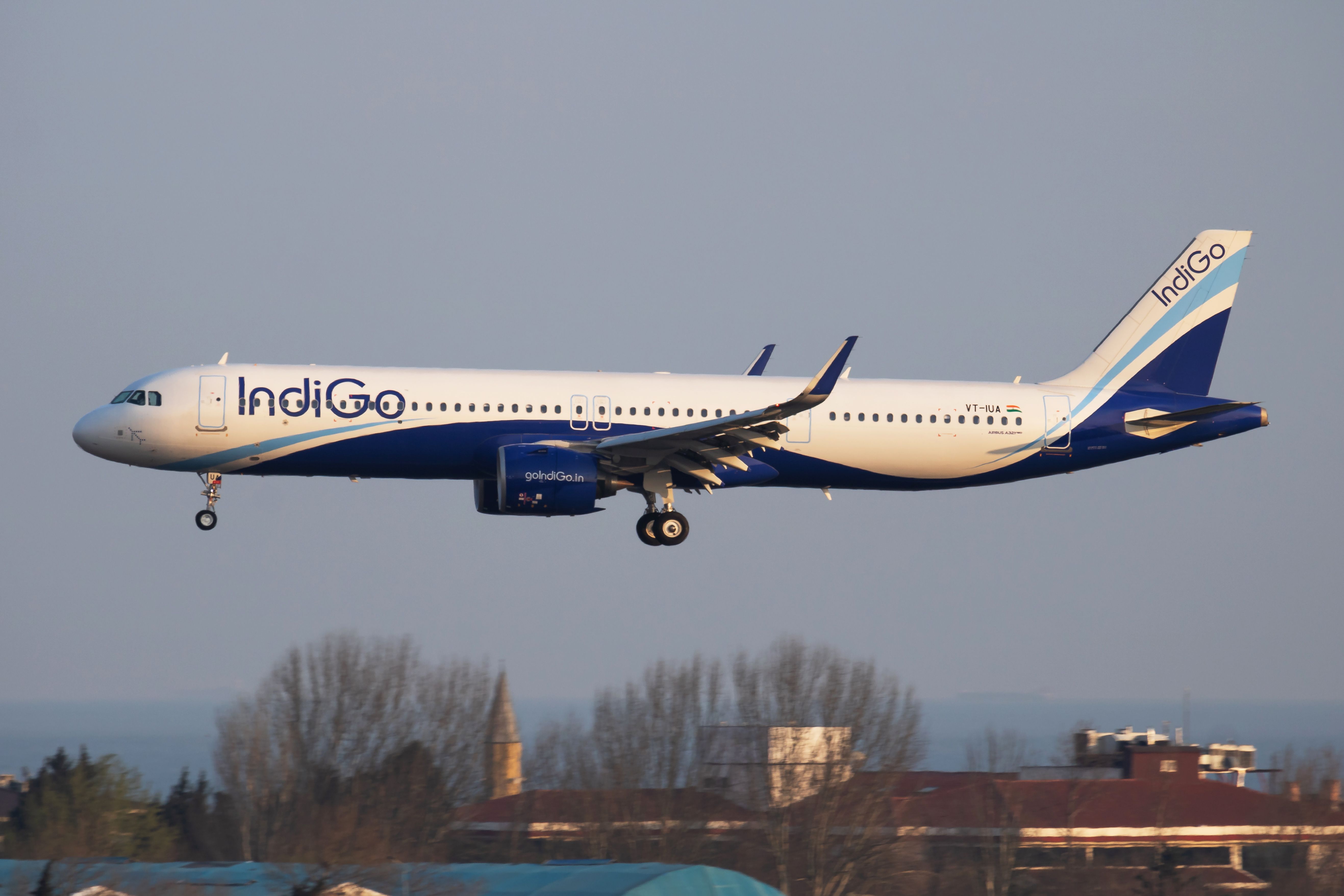 IndiGo Airbus A321neo landing in Istanbul, Turkey shutterstock_1587916135