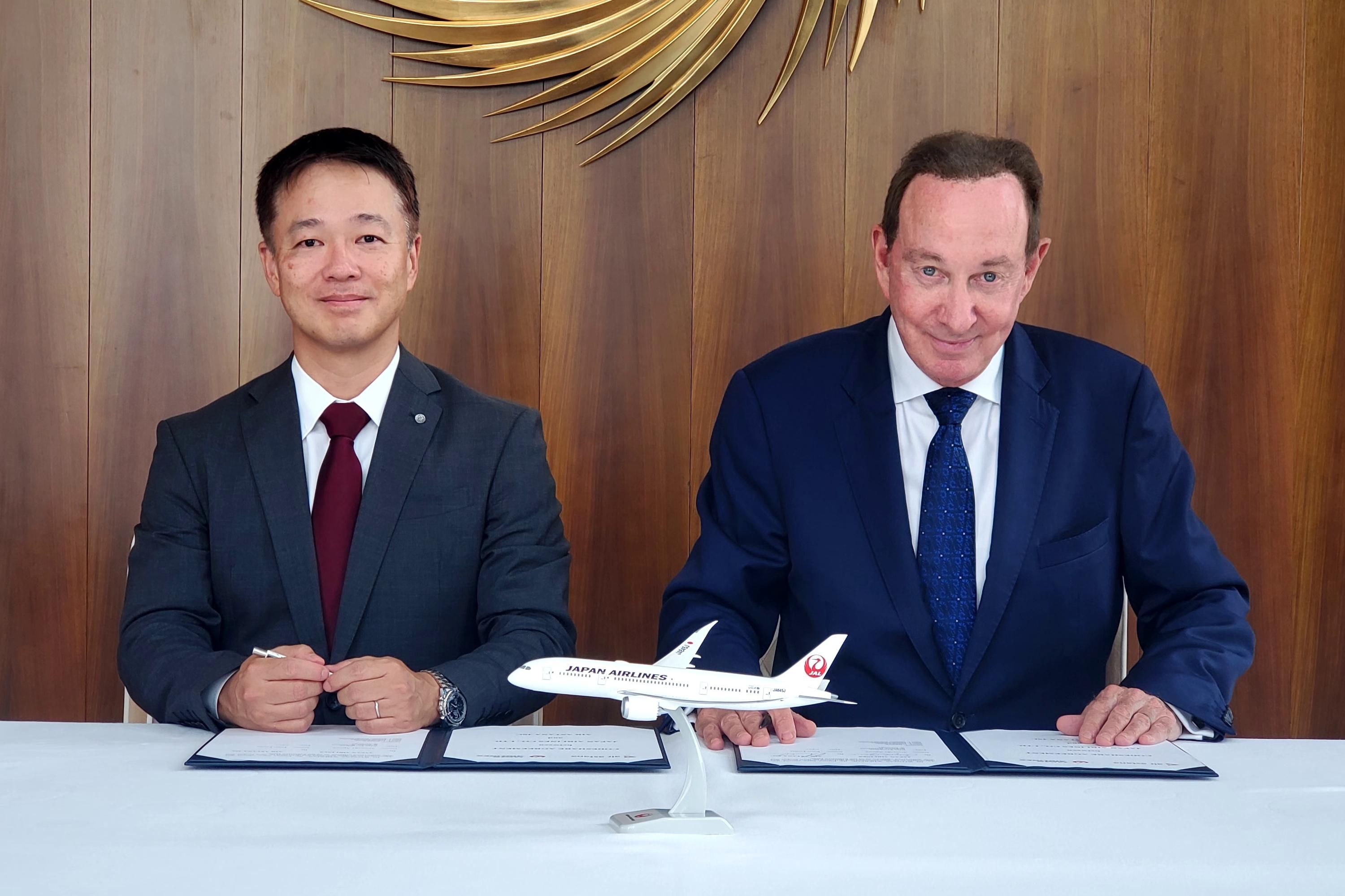 JAL Atsuyuki Agawa, Vice President of Industry Relations and Strategy, and Peter Foster, CEO, Air Astana Group