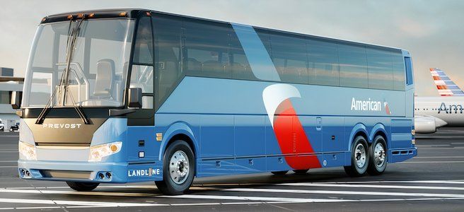 landline American Airlines motorcoach