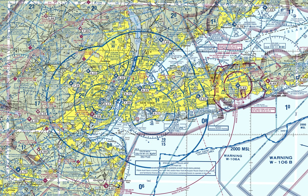 The NYC Bravo airspace