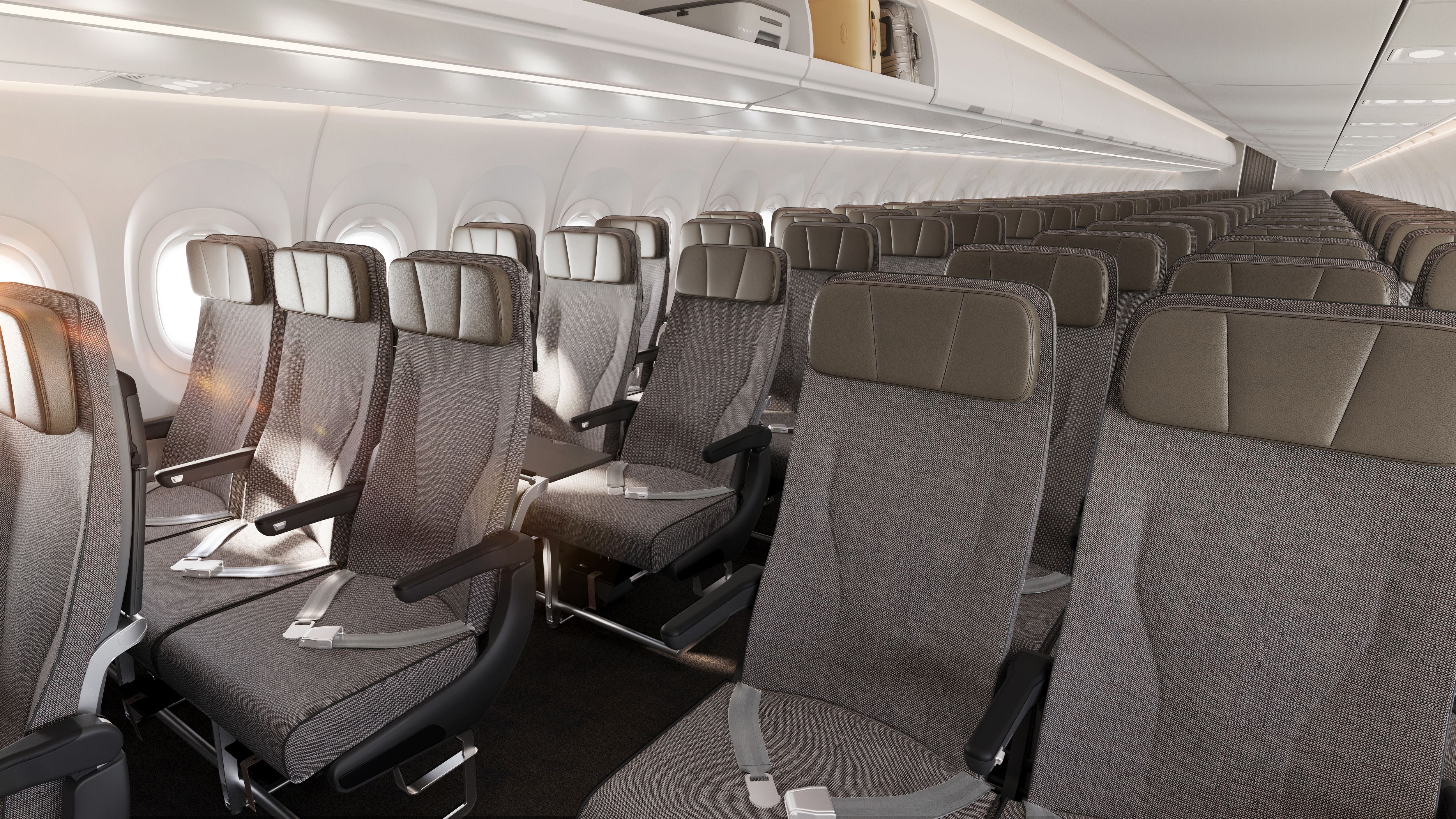 Qantas Airbus A321XLR Economy Cabin