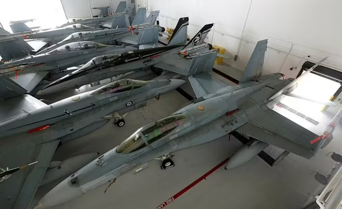 Australian F/A-18 Hornets in storage