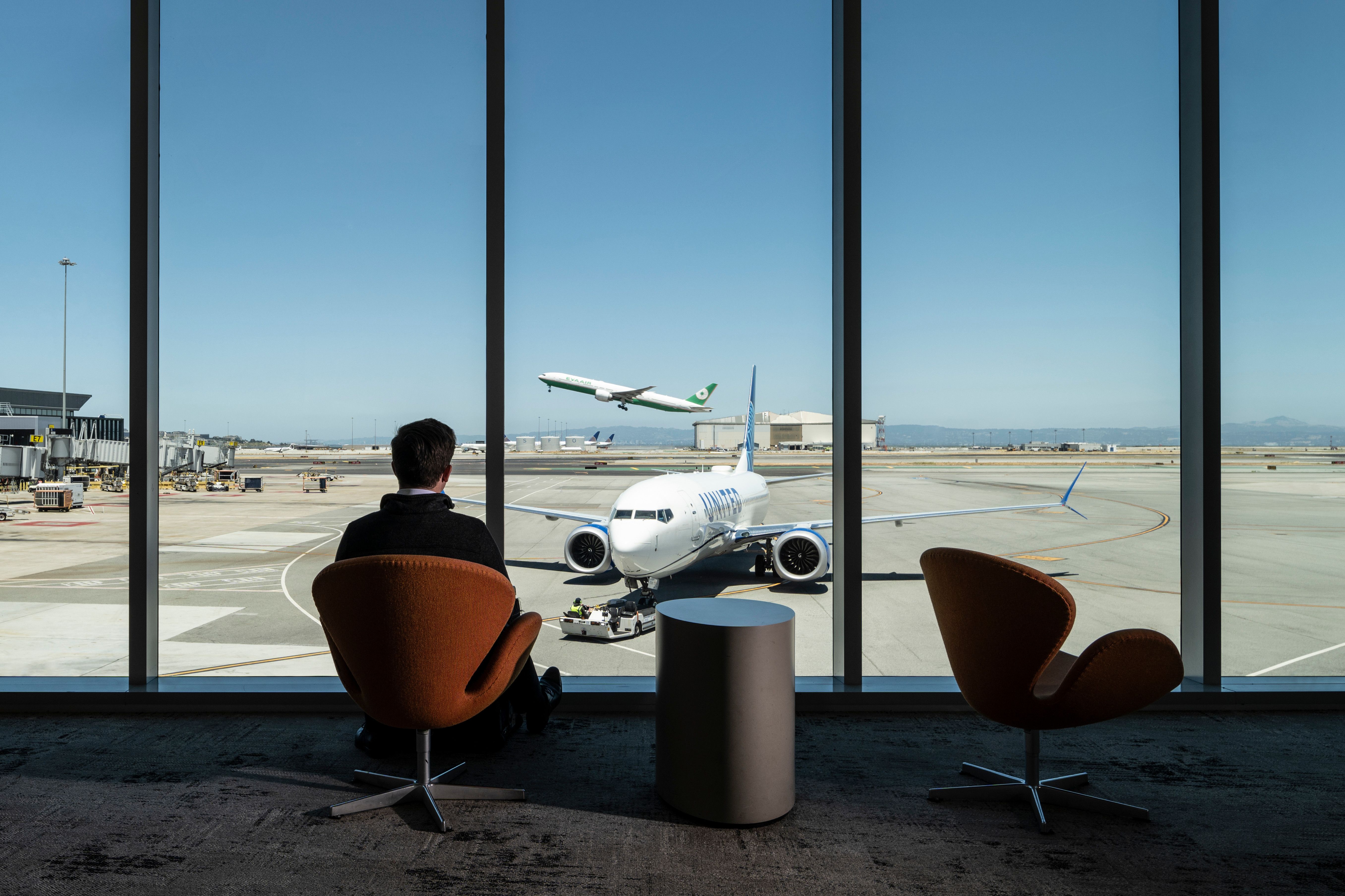 Window view of the connection at SFO Terminal 3