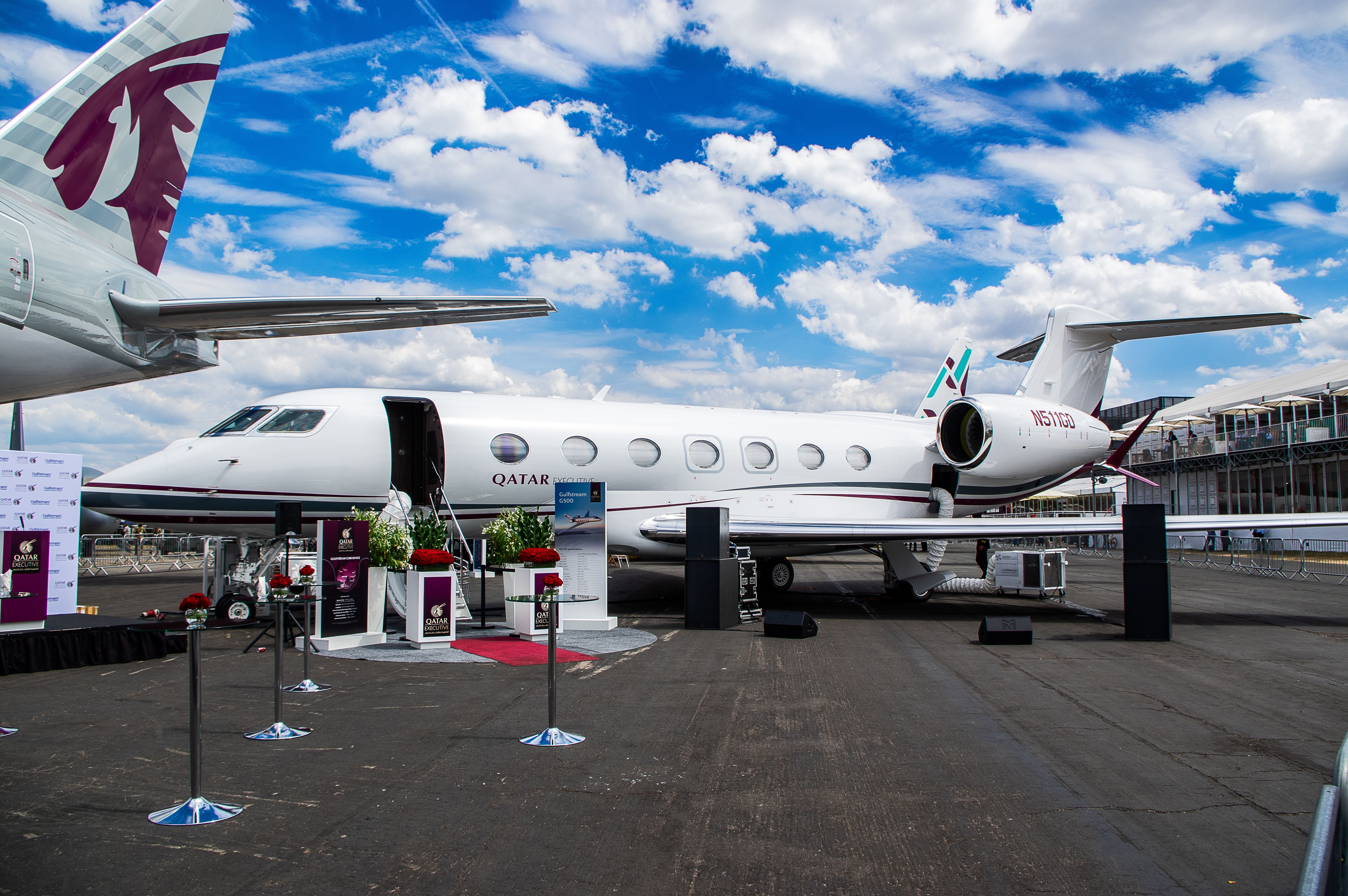 Qatar Executive aircraft lineup airshow