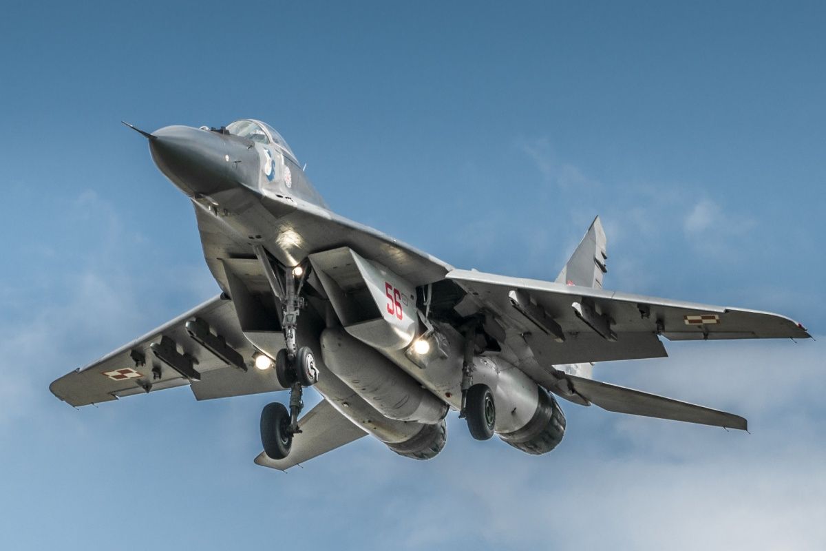 Polish Mig-29 demo display team during Air Show 2013 